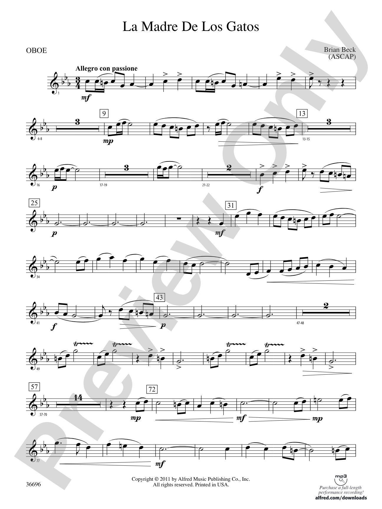 La Madre de los Gatos: Oboe