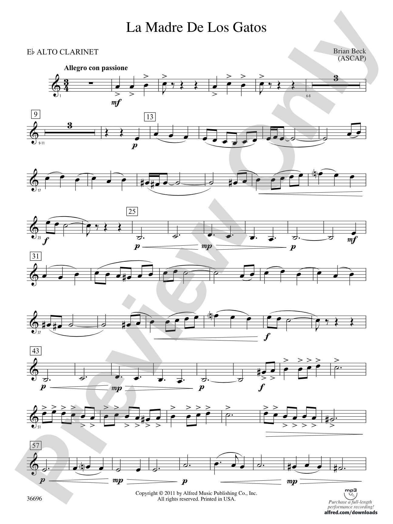 La Madre de los Gatos: (wp) E-flat Alto Clarinet