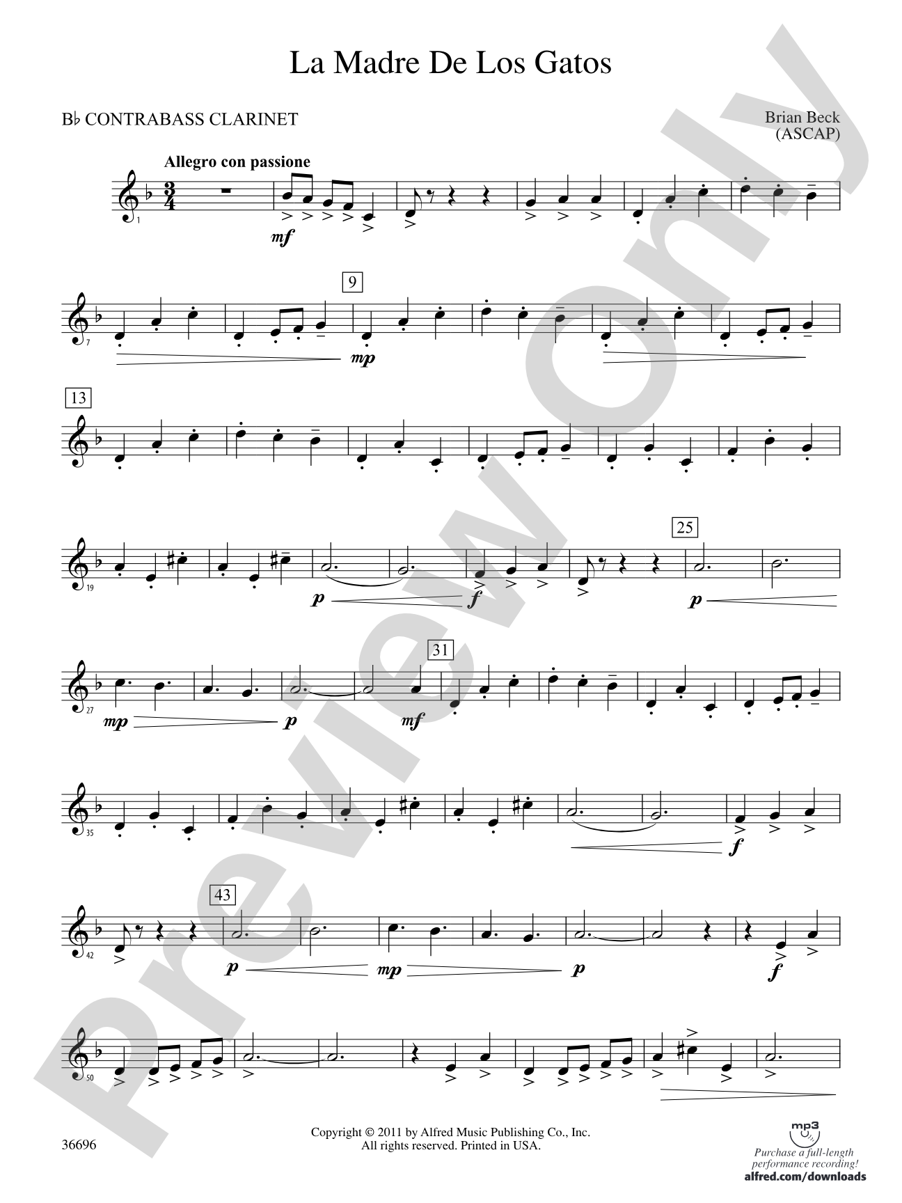 La Madre de los Gatos: (wp) B-flat Contrabass Clarinet