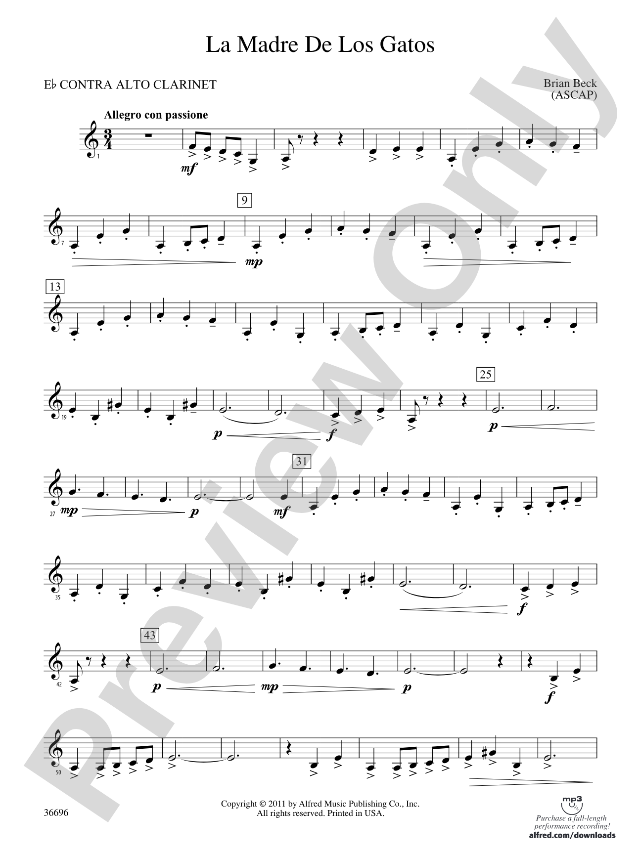 La Madre de los Gatos: (wp) E-flat Contrabass Clarinet