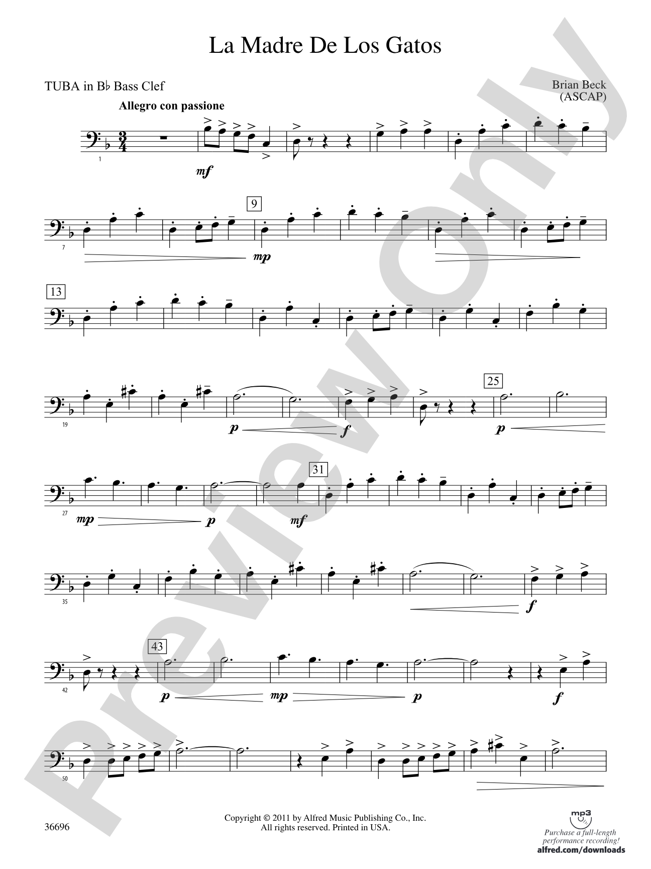 La Madre de los Gatos: (wp) B-flat Tuba B.C.