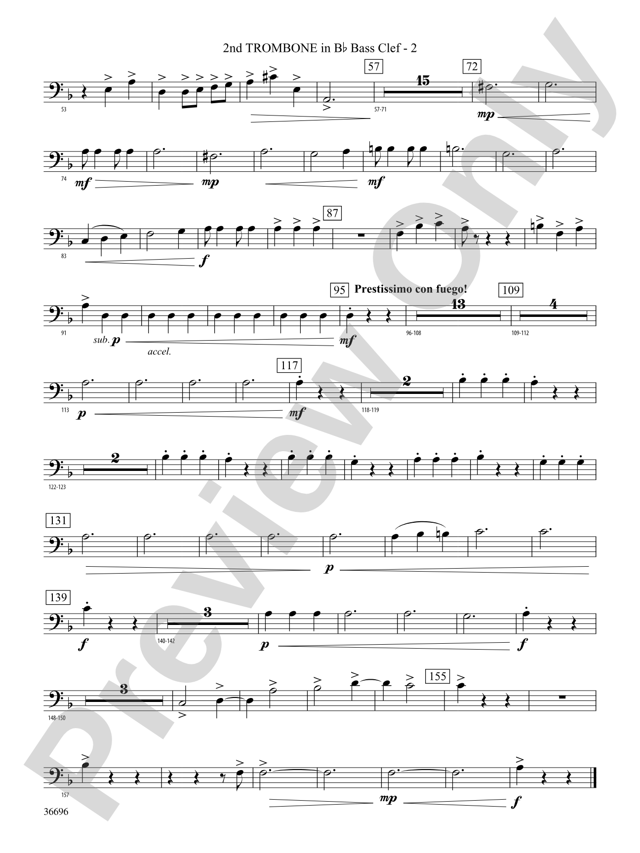La Madre de los Gatos: (wp) 2nd B-flat Trombone B.C.