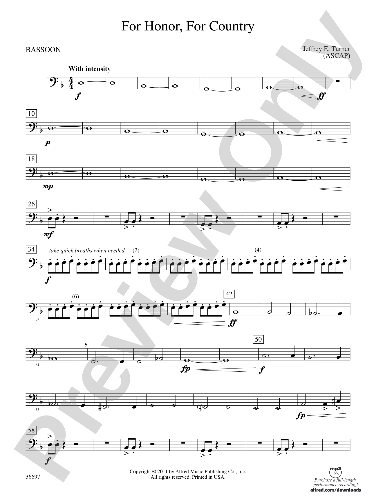 For Honor, For Country: Bassoon