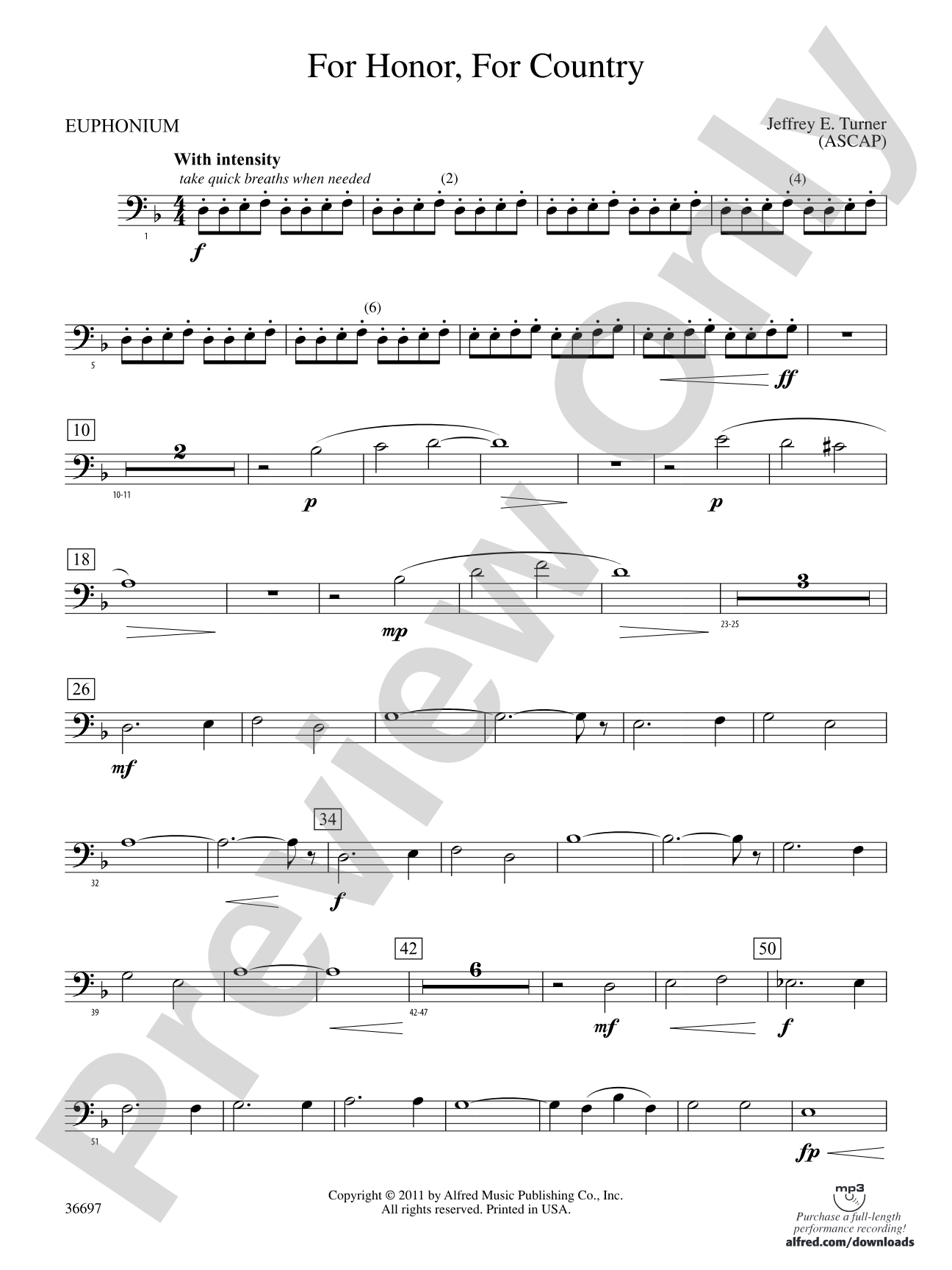 For Honor, For Country: Baritone B.C.