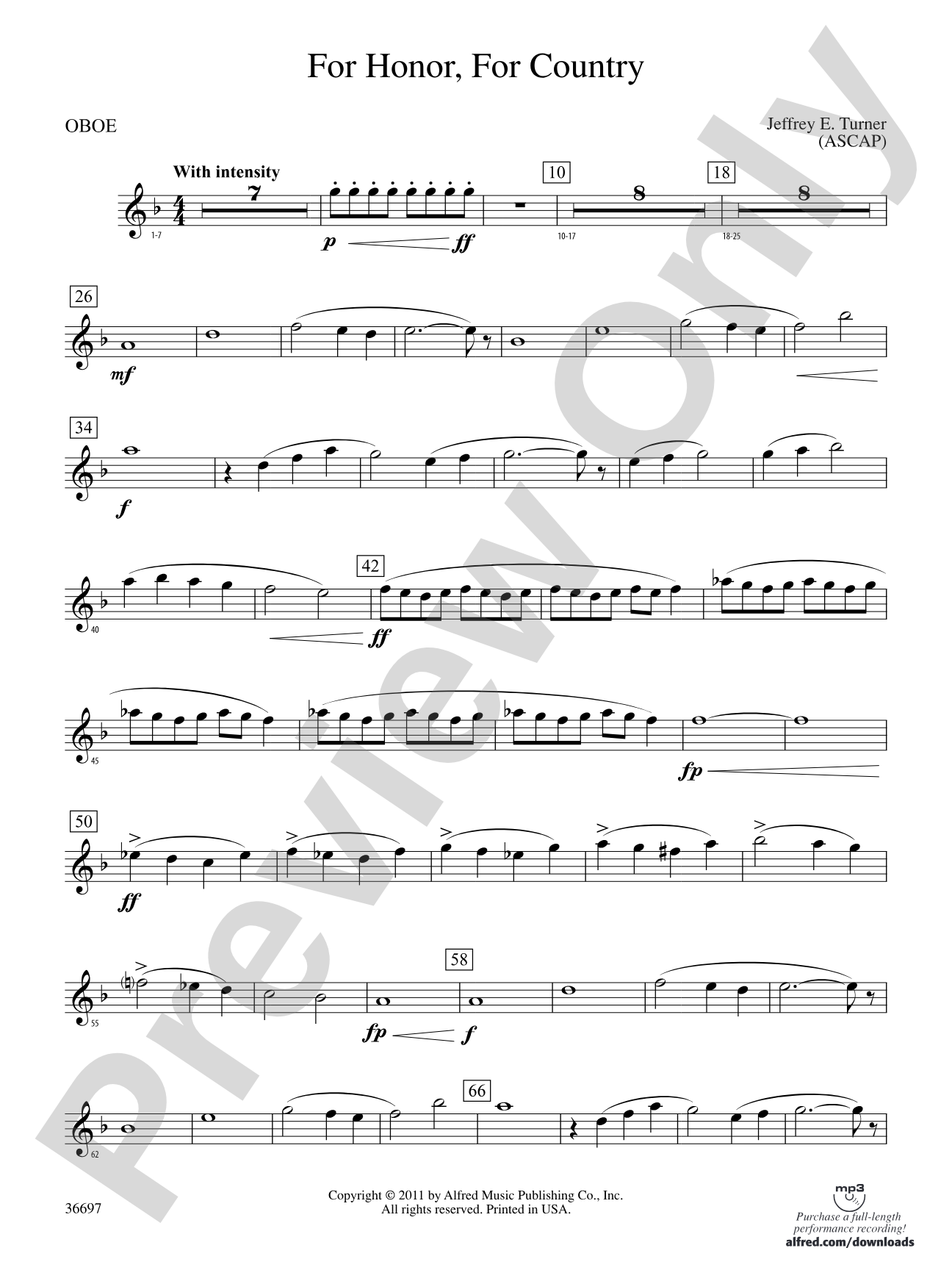 For Honor, For Country: Oboe