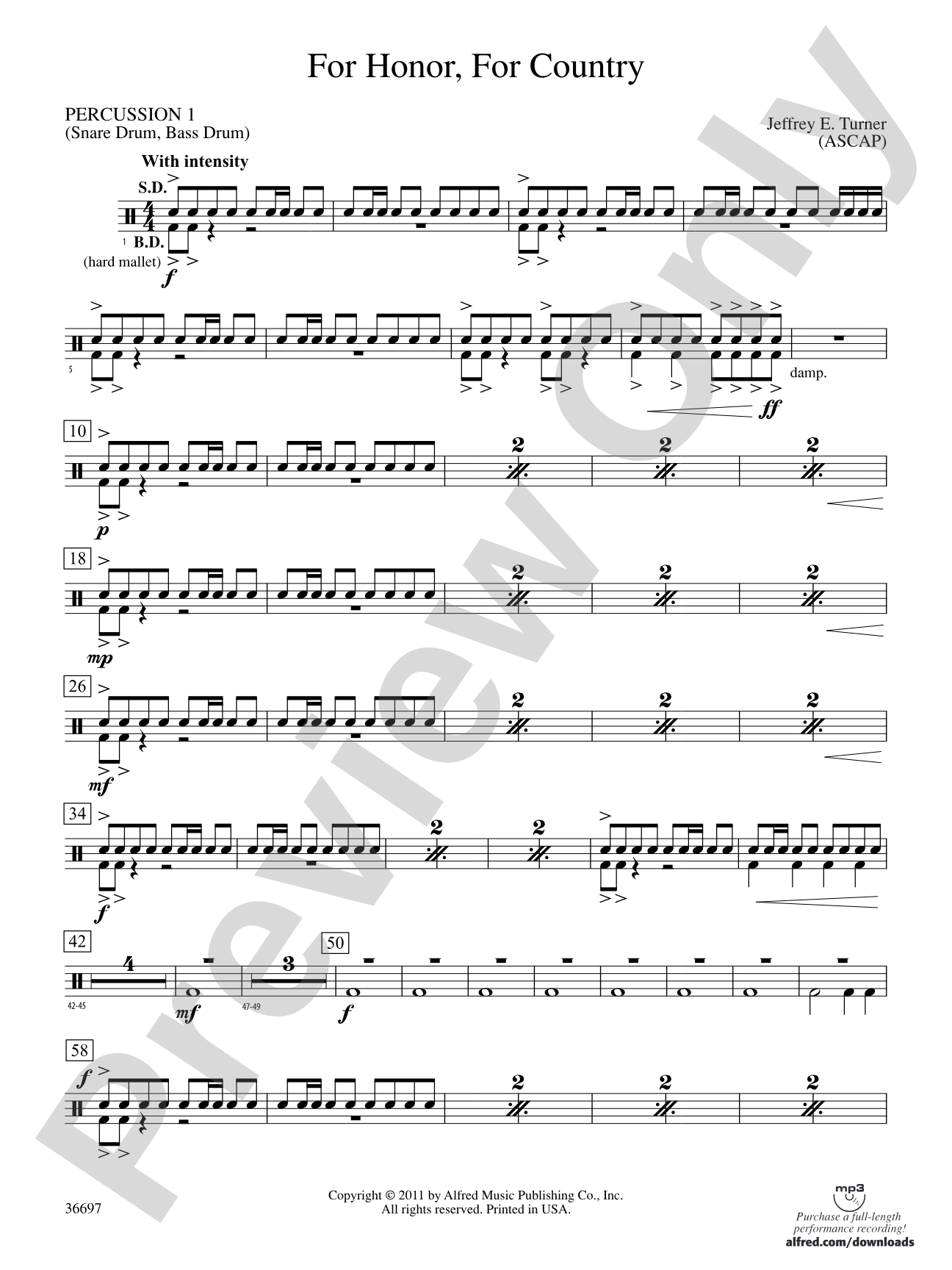 For Honor, For Country: 1st Percussion