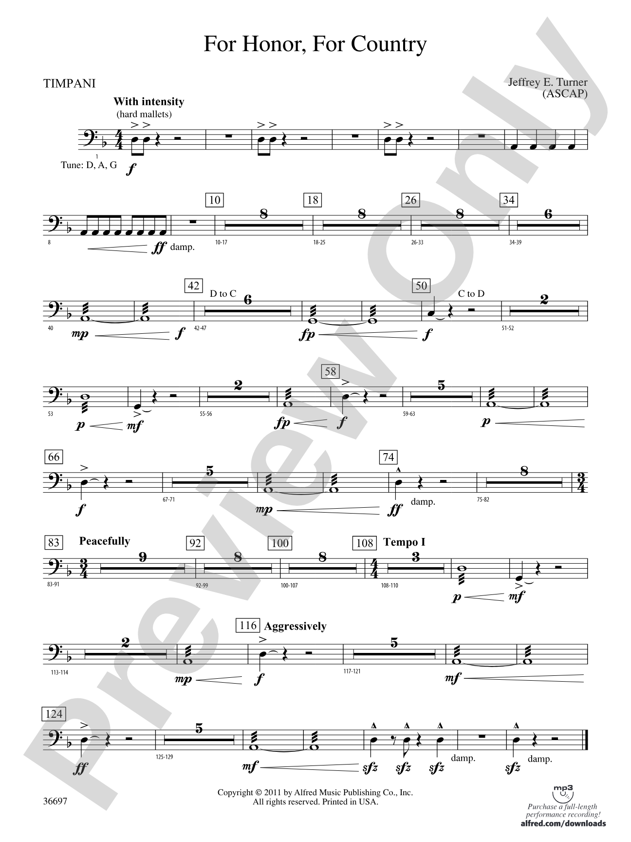 For Honor, For Country: Timpani
