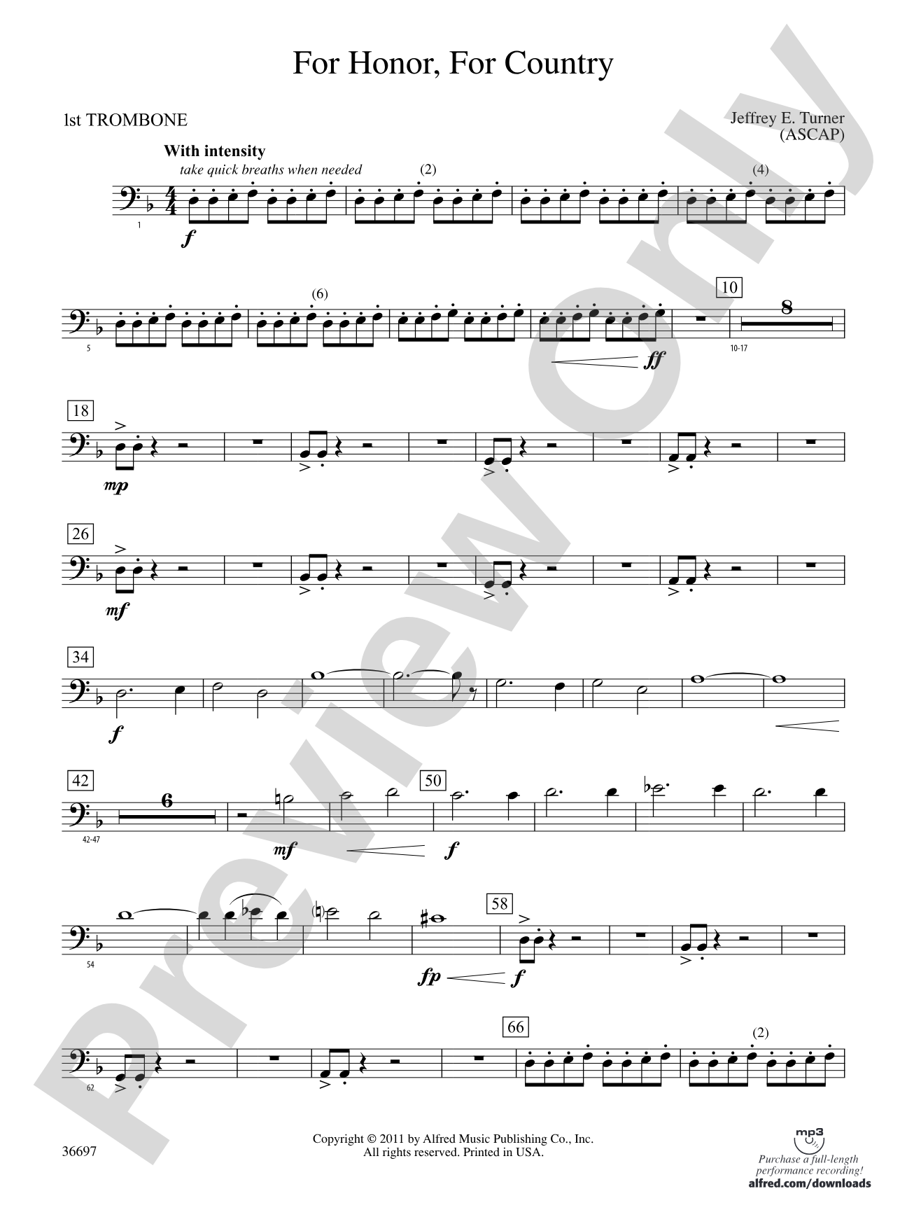 For Honor, For Country: 1st Trombone