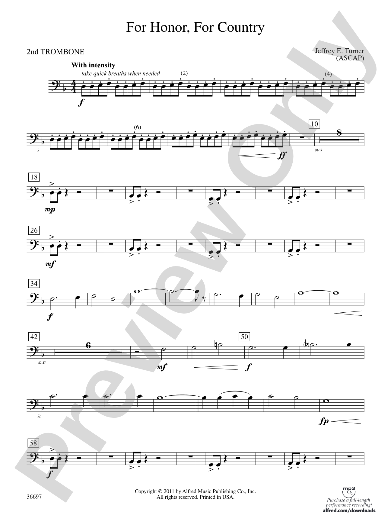 For Honor, For Country: 2nd Trombone
