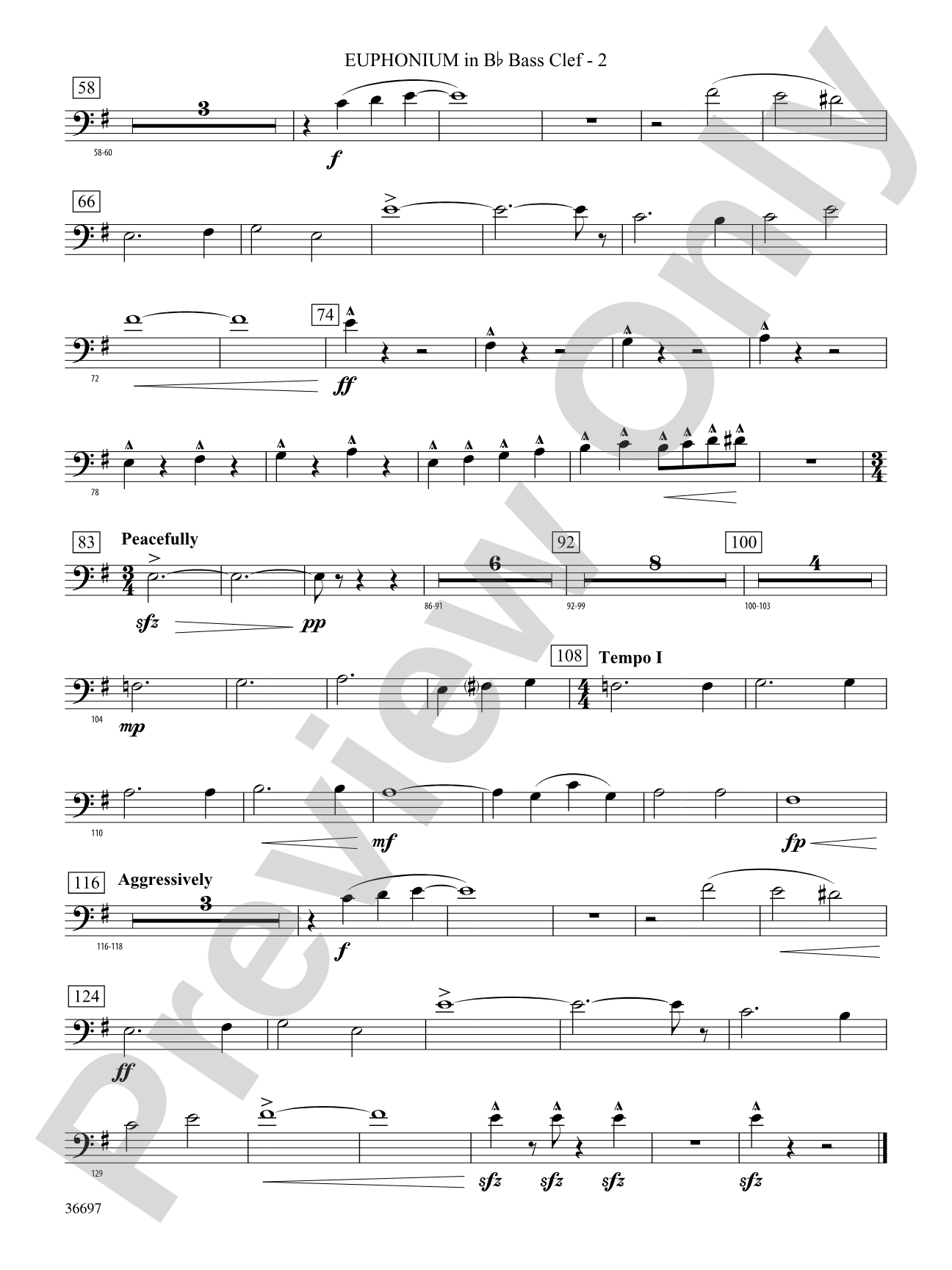 For Honor, For Country: (wp) B-flat Baritone B.C.