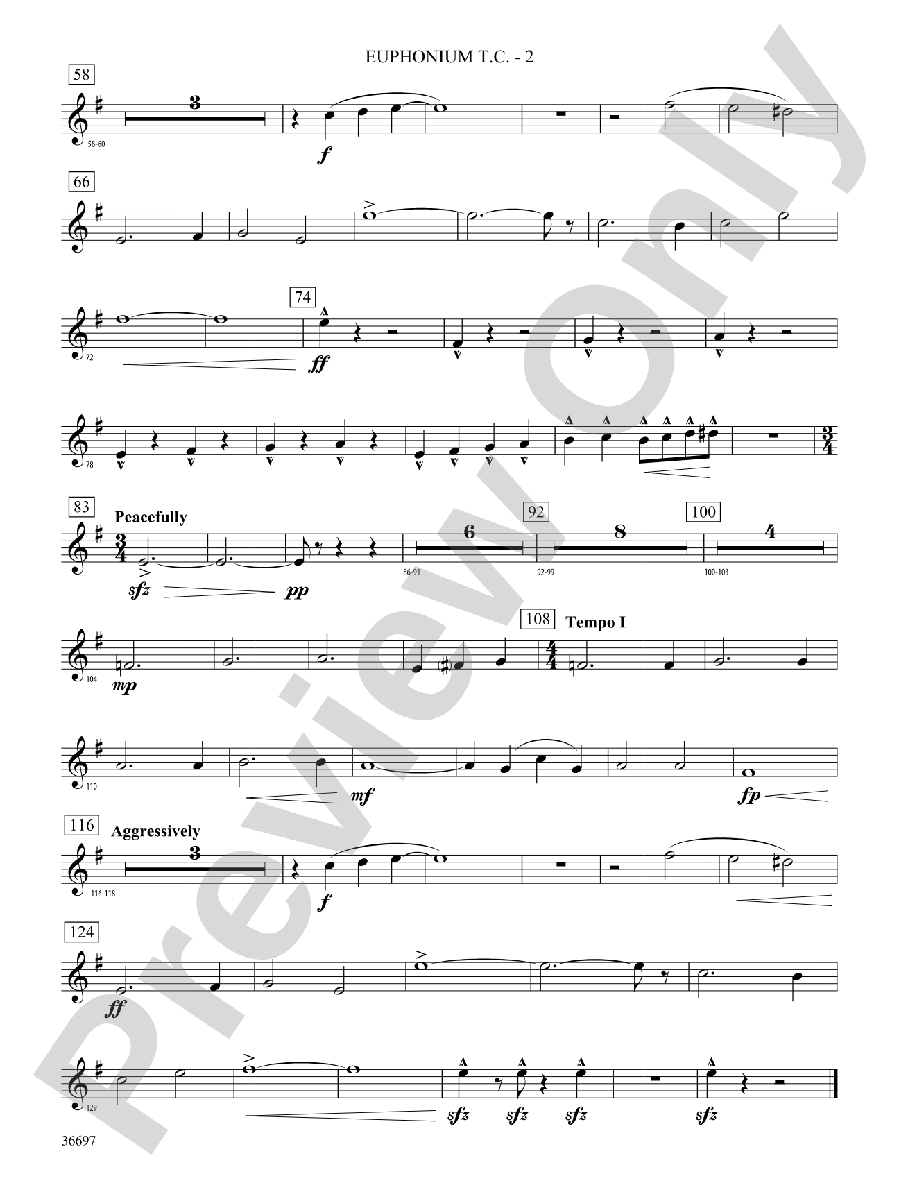 For Honor, For Country: (wp) Baritone T.C.