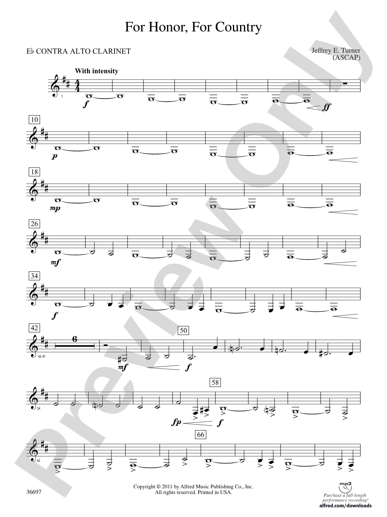 For Honor, For Country: (wp) E-flat Contrabass Clarinet