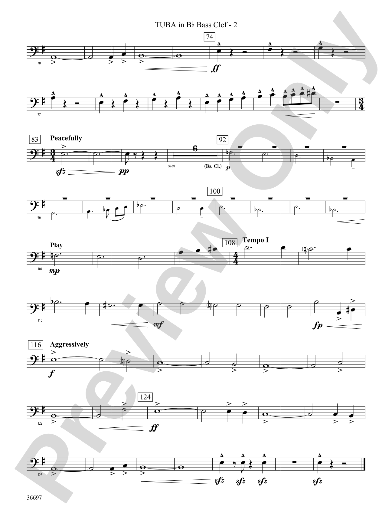 For Honor, For Country: (wp) B-flat Tuba B.C.