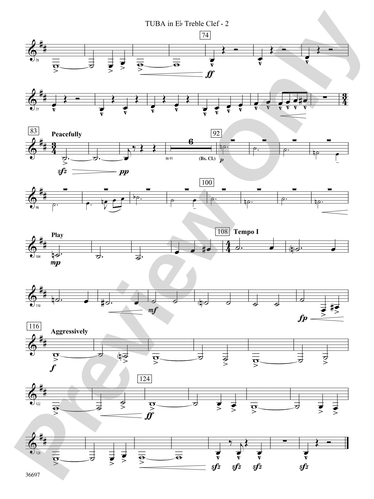 For Honor, For Country: (wp) E-flat Tuba T.C.