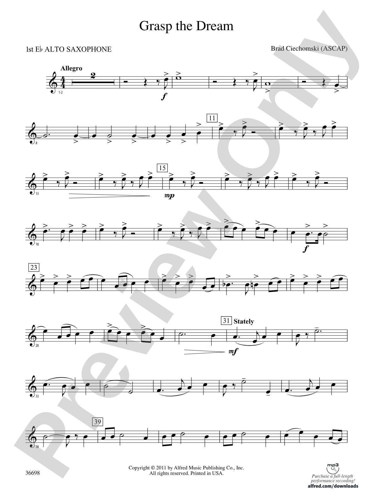 Grasp the Dream: E-flat Alto Saxophone