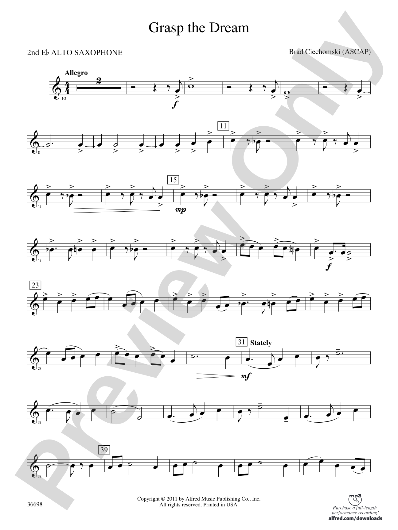 Grasp the Dream: 2nd E-flat Alto Saxophone