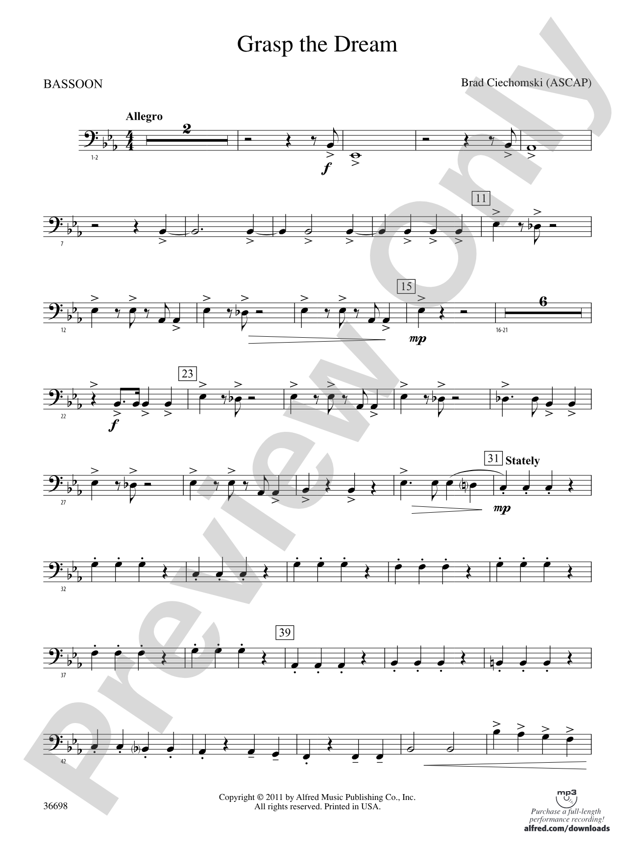 Grasp the Dream: Bassoon