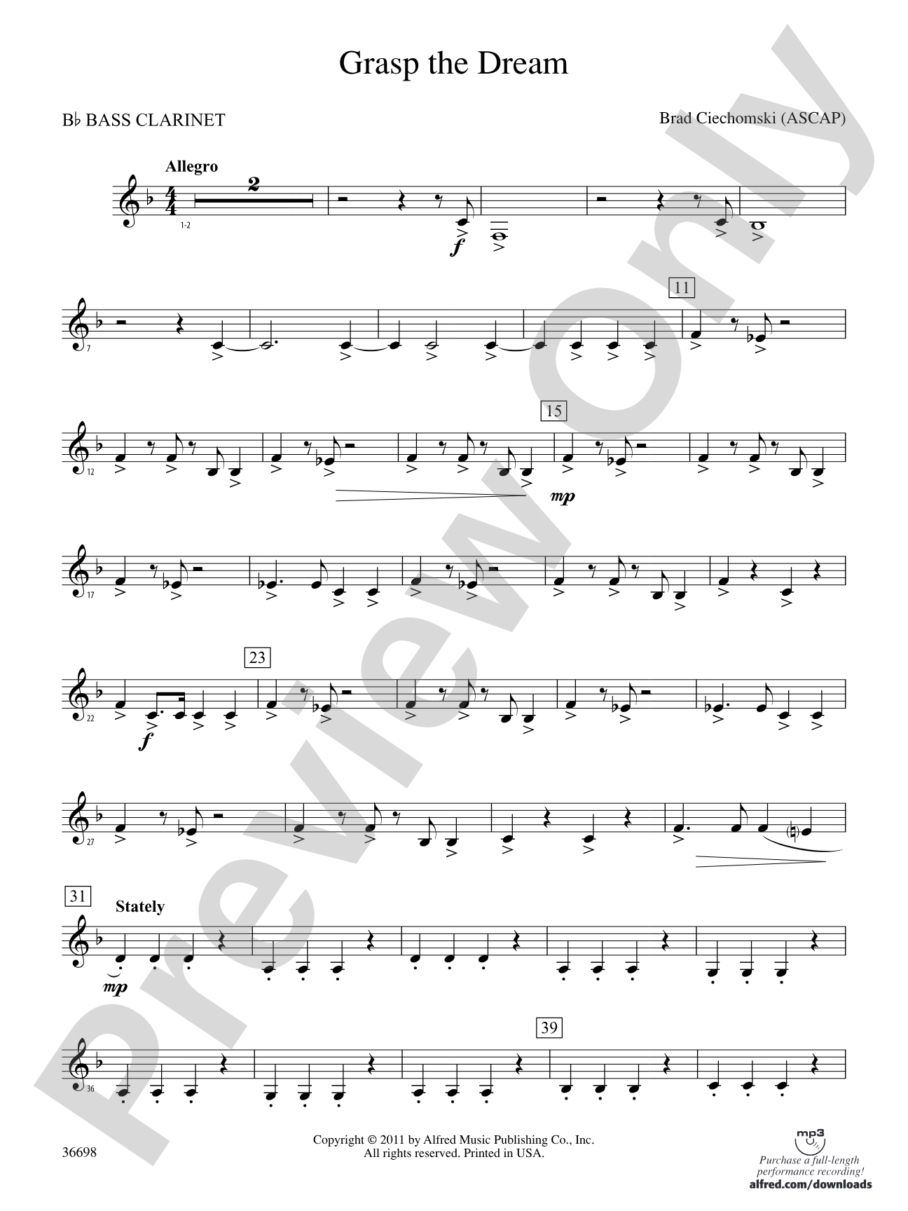Grasp the Dream: B-flat Bass Clarinet