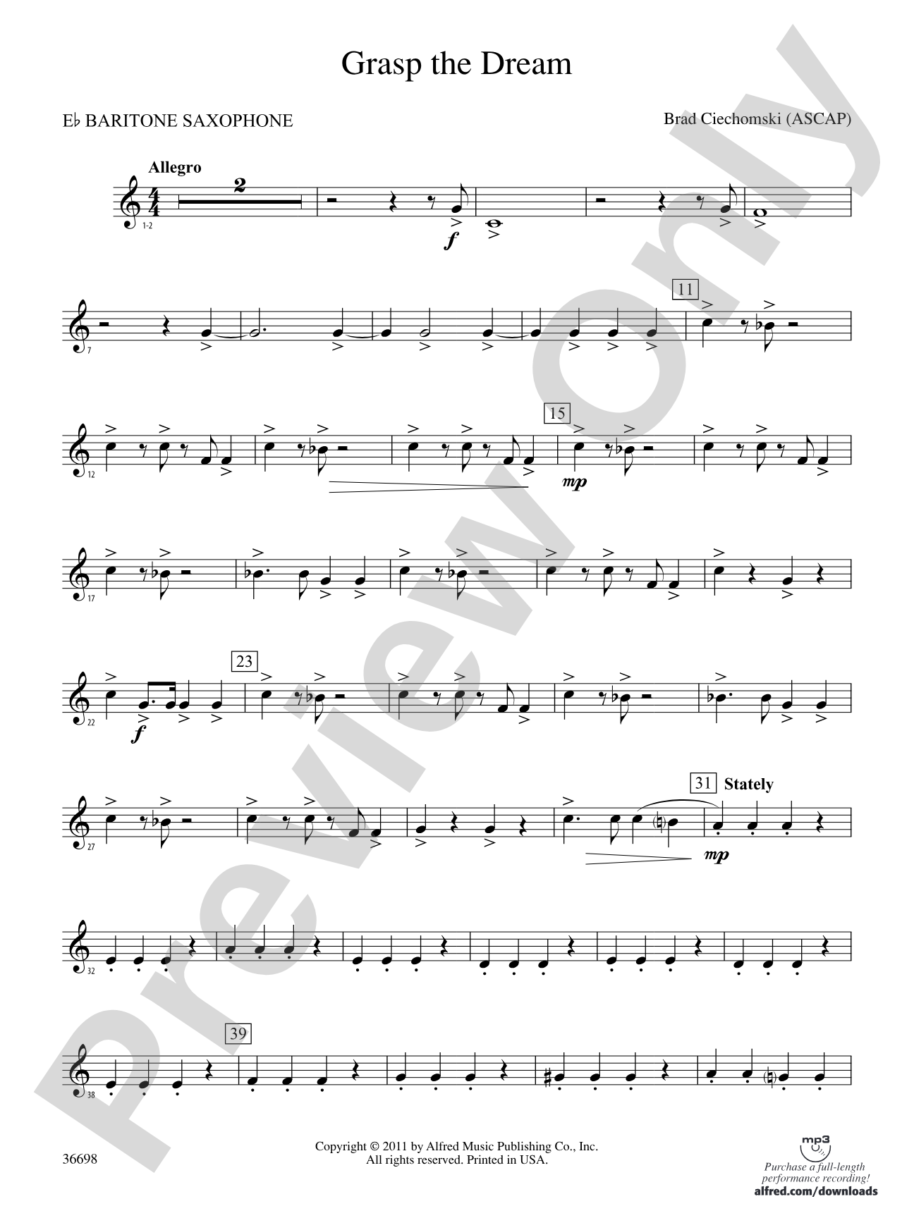 Grasp the Dream: E-flat Baritone Saxophone