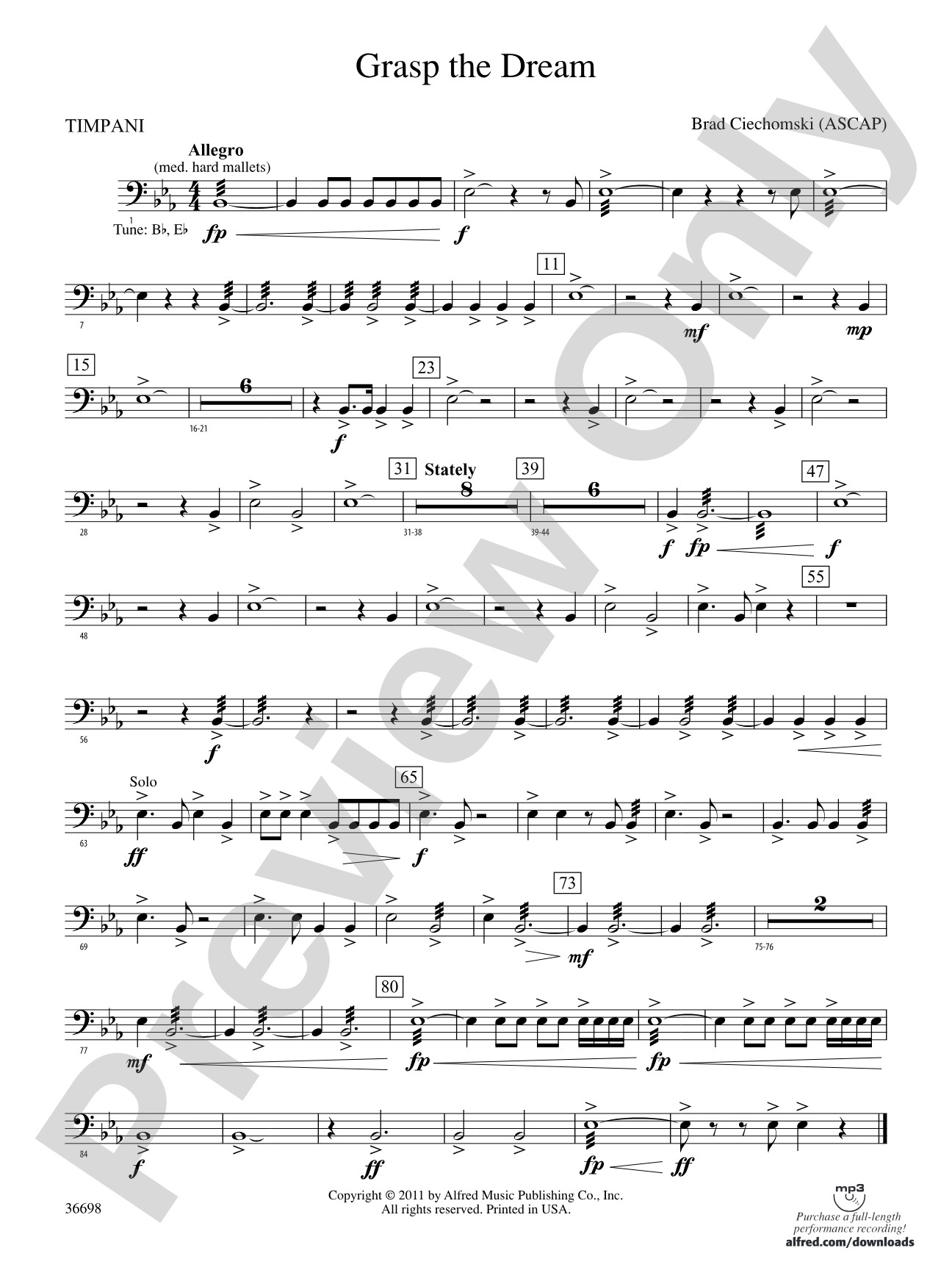 Grasp the Dream: Timpani