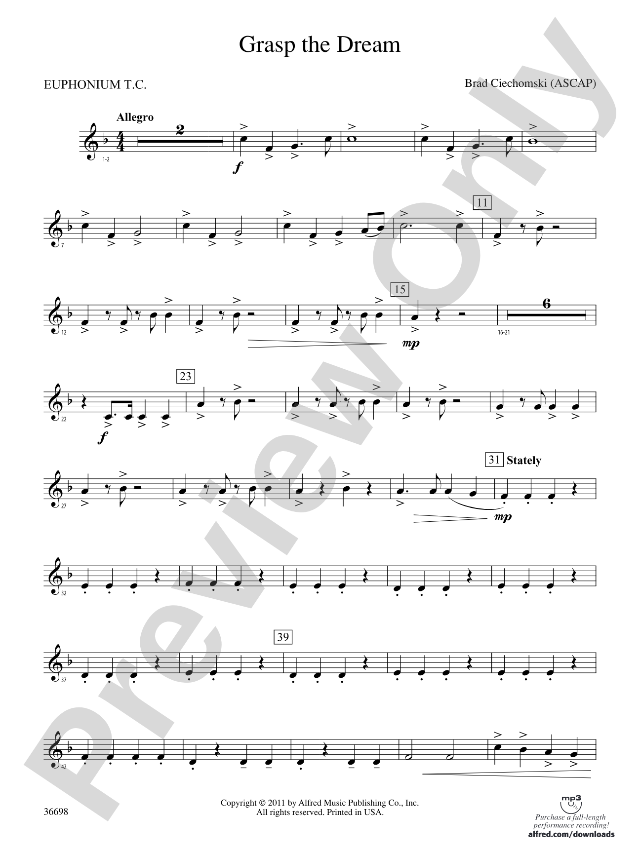 Grasp the Dream: (wp) Baritone T.C.
