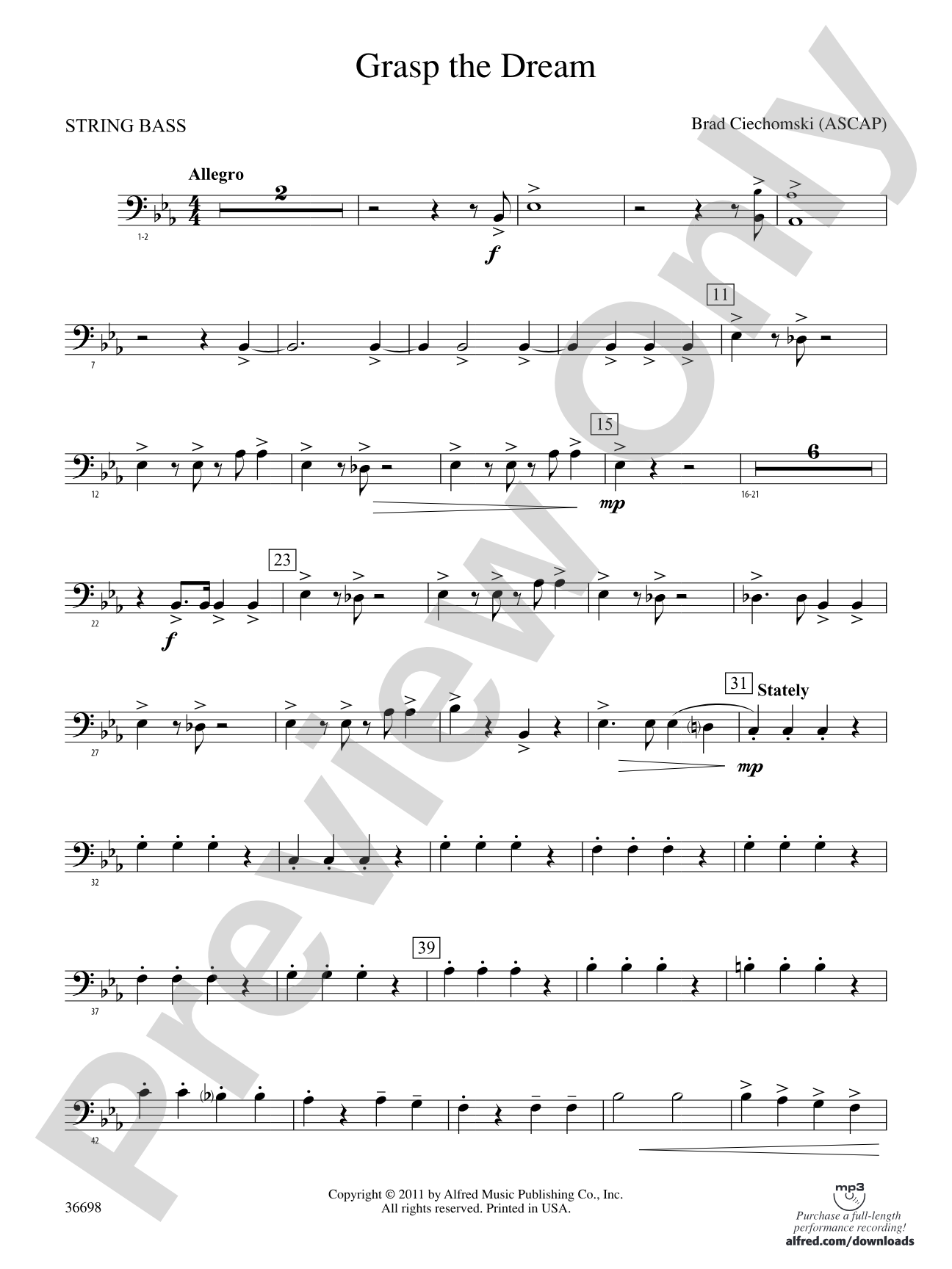 Grasp the Dream: (wp) String Bass