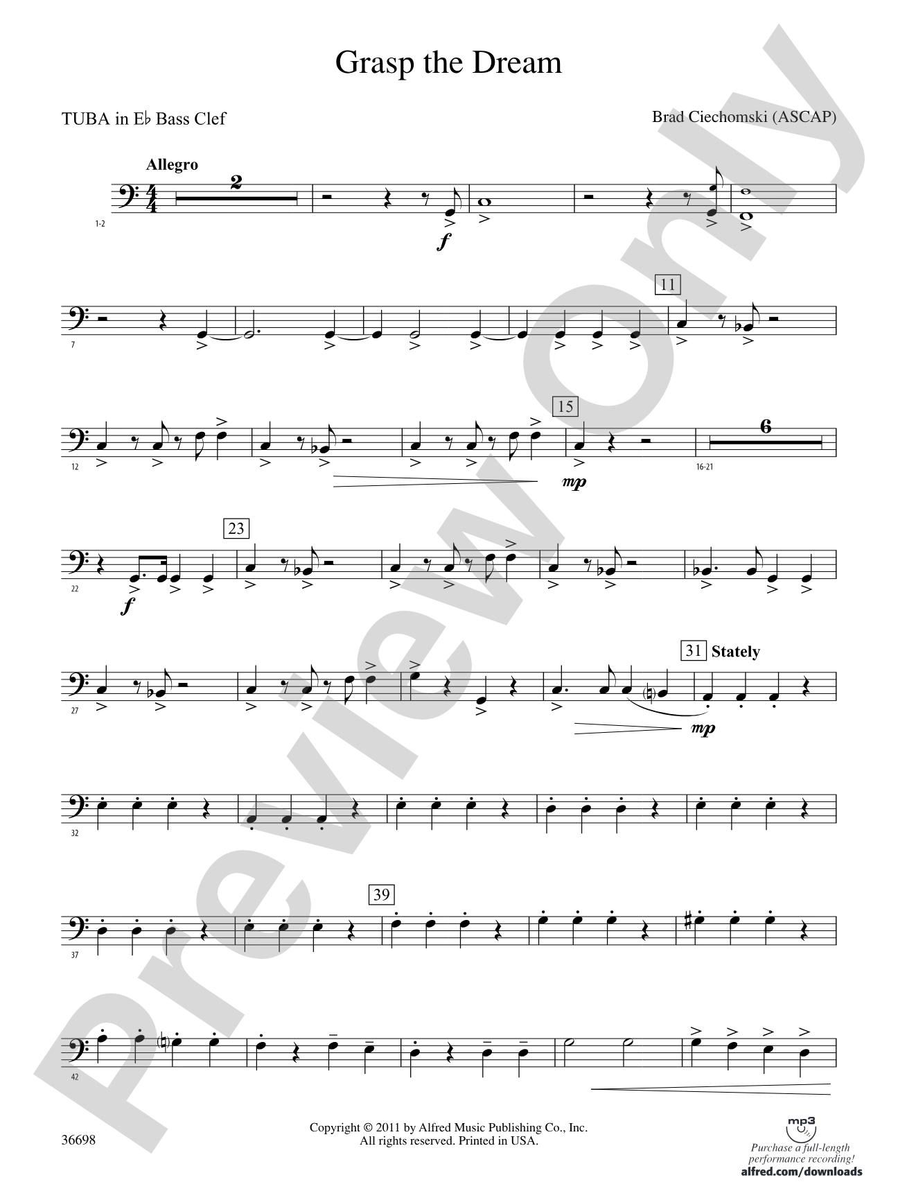 Grasp the Dream: (wp) E-flat Tuba B.C.