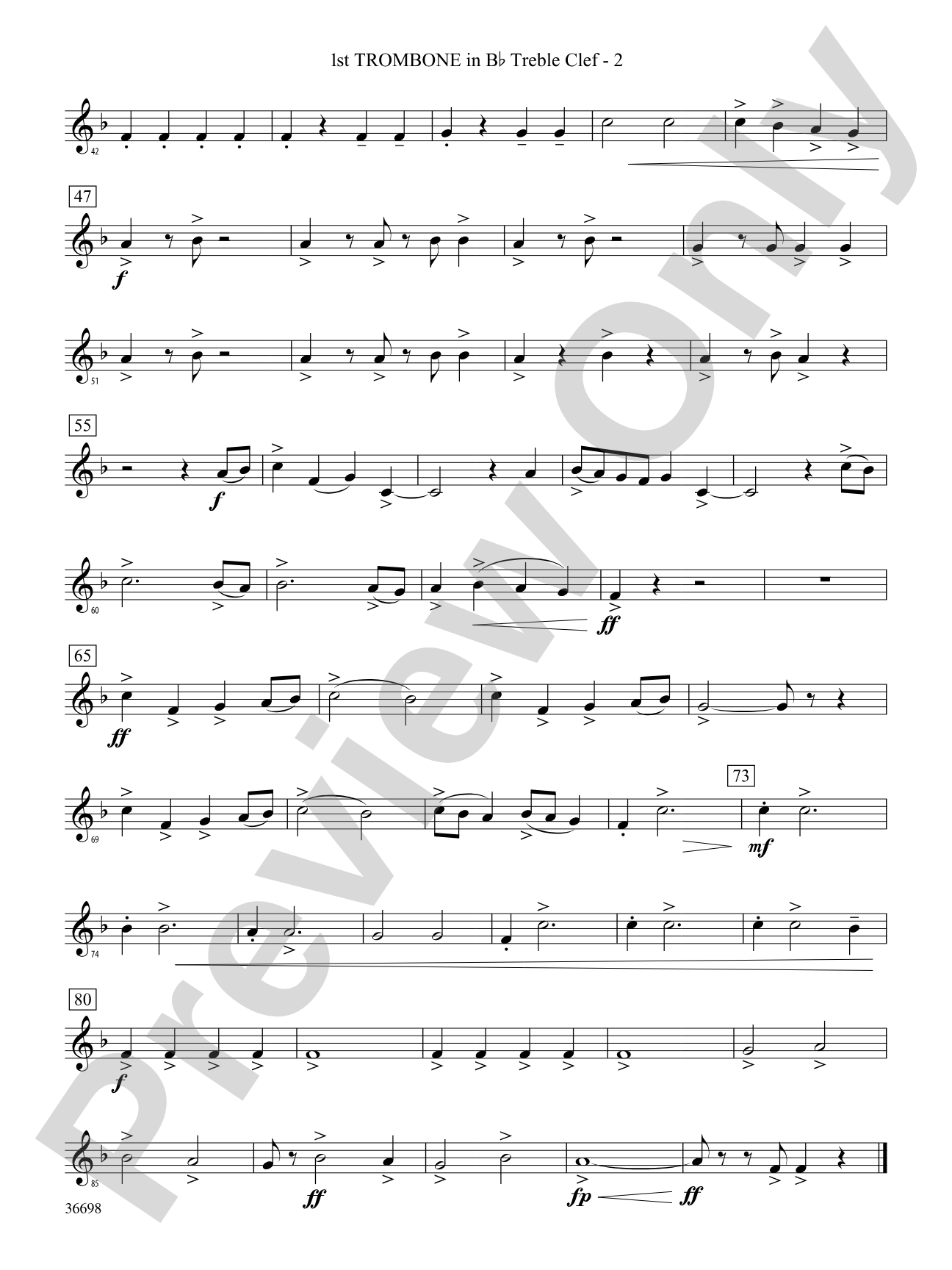 Grasp the Dream: (wp) 1st B-flat Trombone T.C.