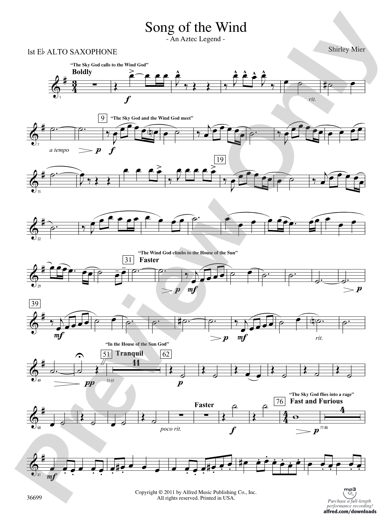 Song of the Wind: E-flat Alto Saxophone