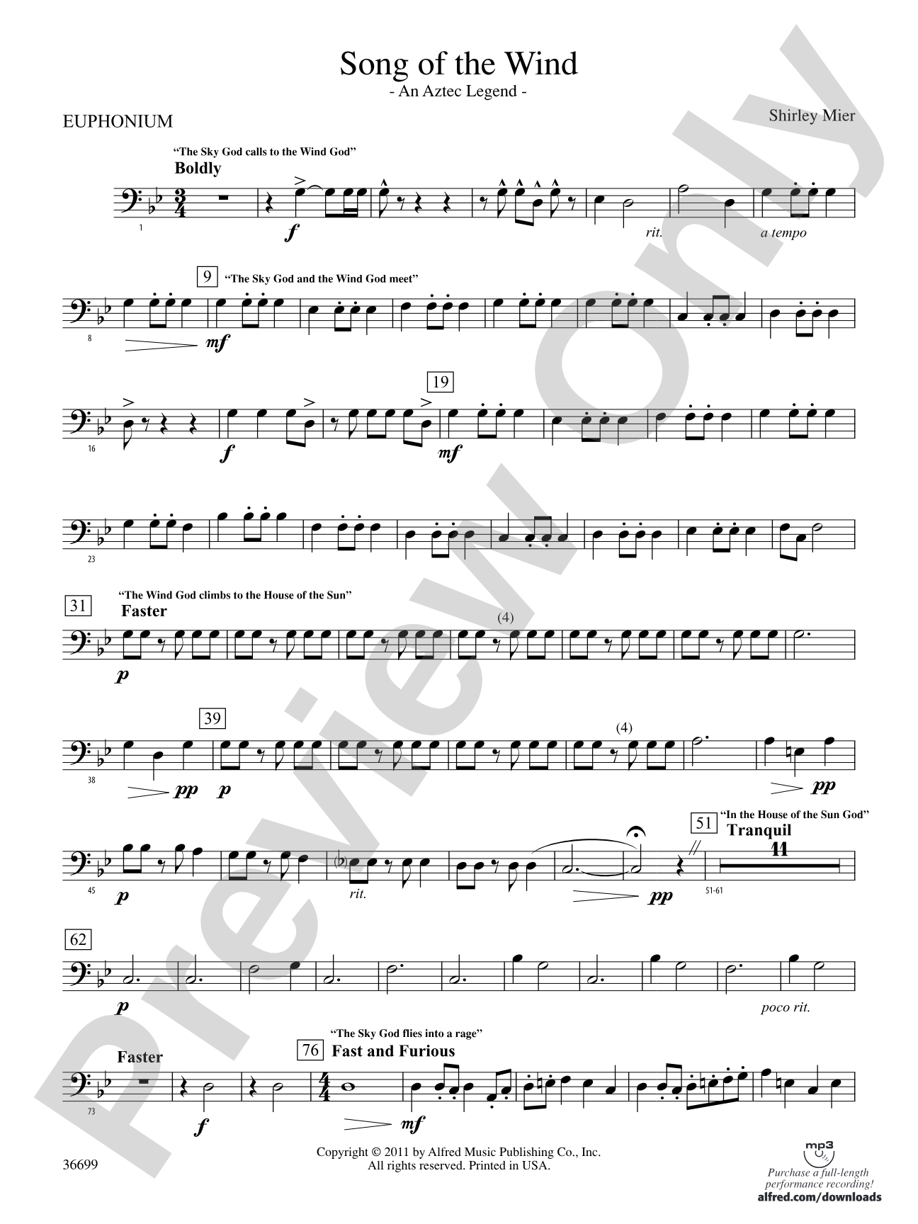 Song of the Wind: Baritone B.C.