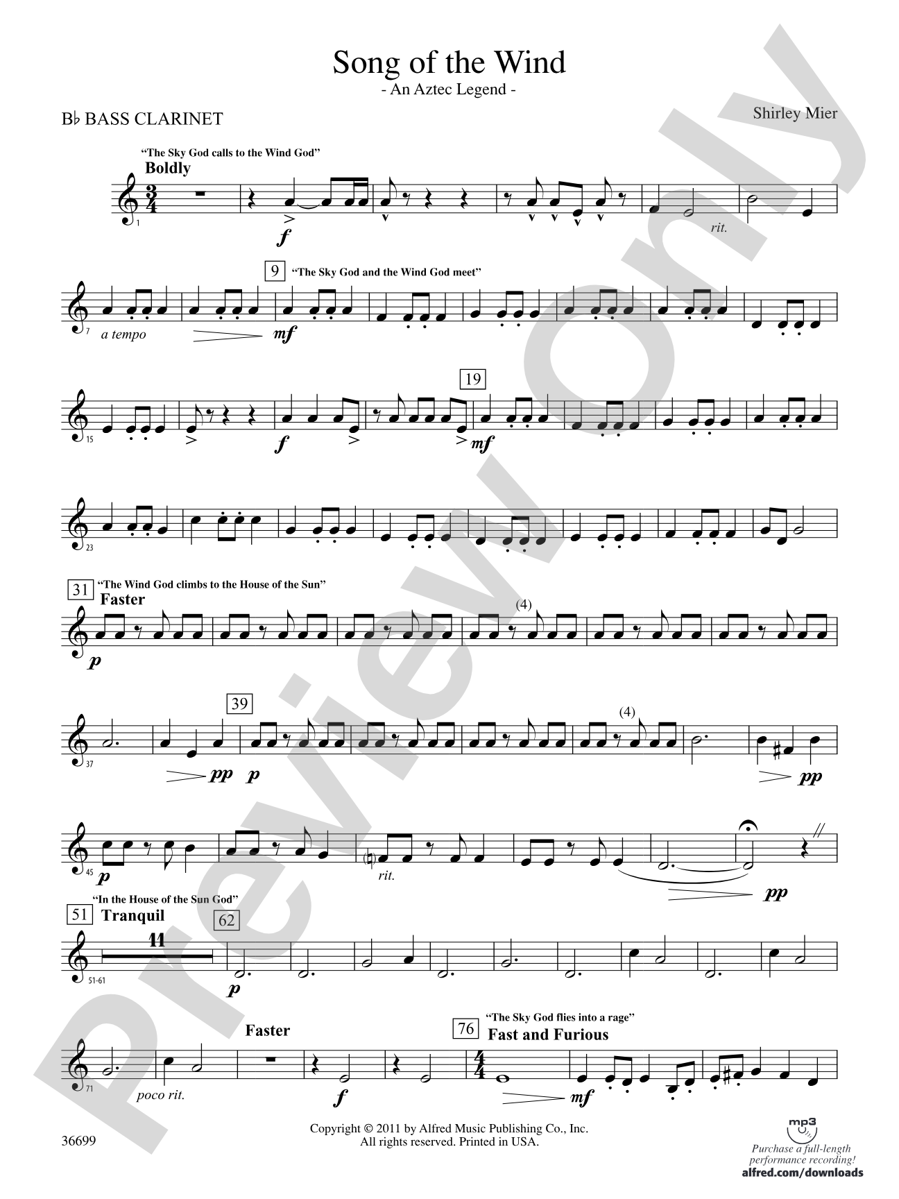 Song of the Wind: B-flat Bass Clarinet
