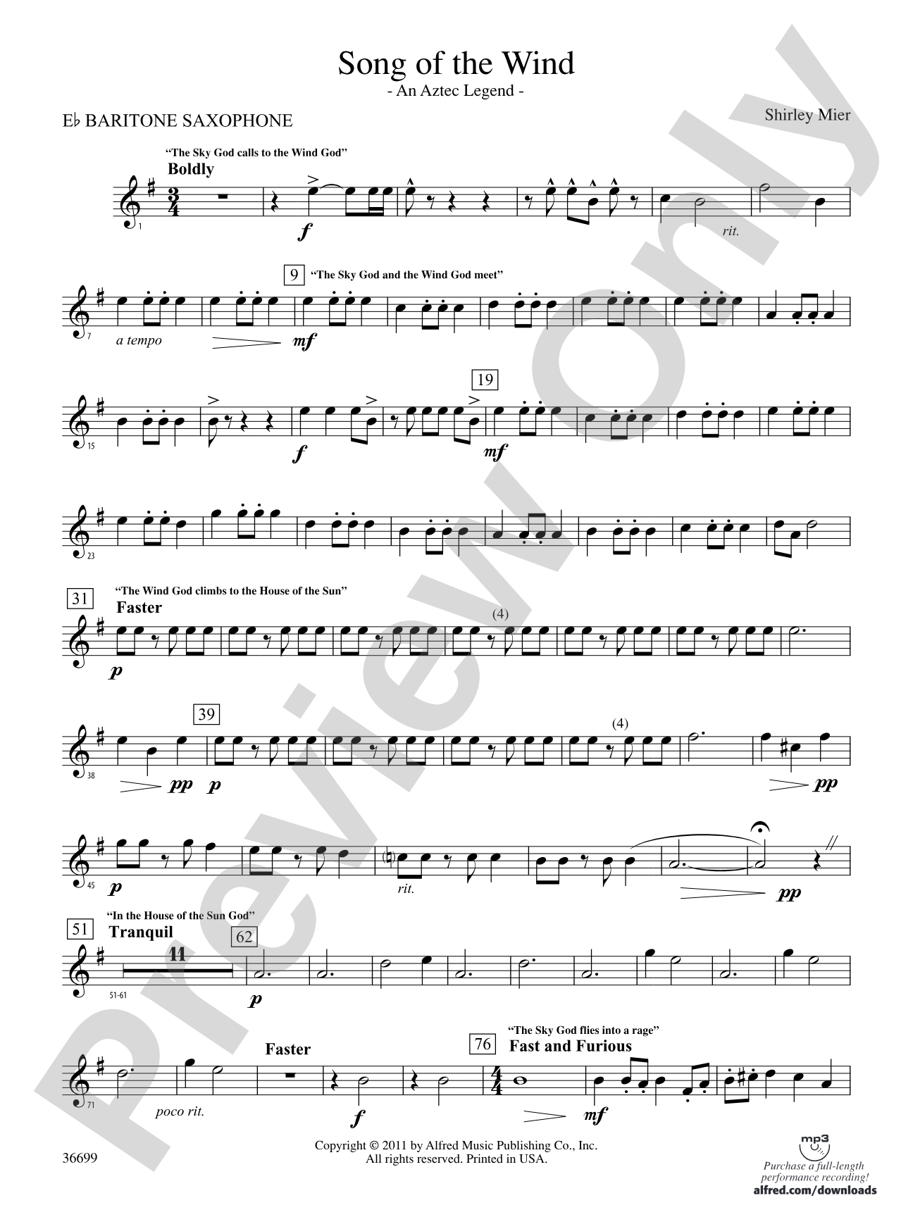 Song of the Wind: E-flat Baritone Saxophone
