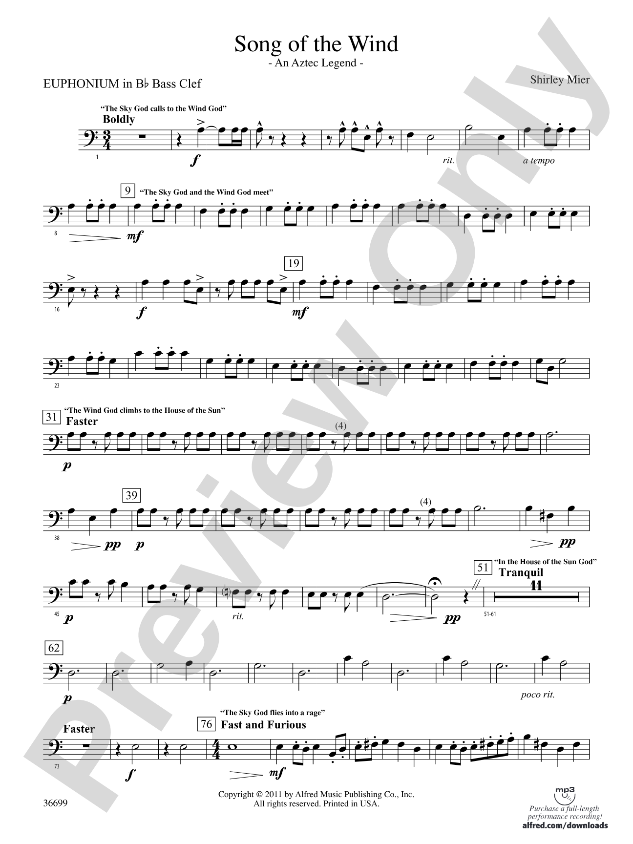 Song of the Wind: (wp) B-flat Baritone B.C.