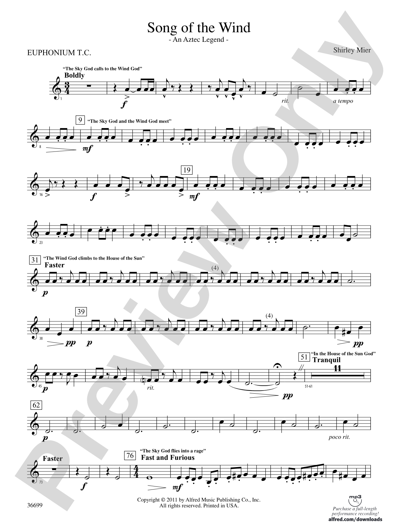 Song of the Wind: (wp) Baritone T.C.