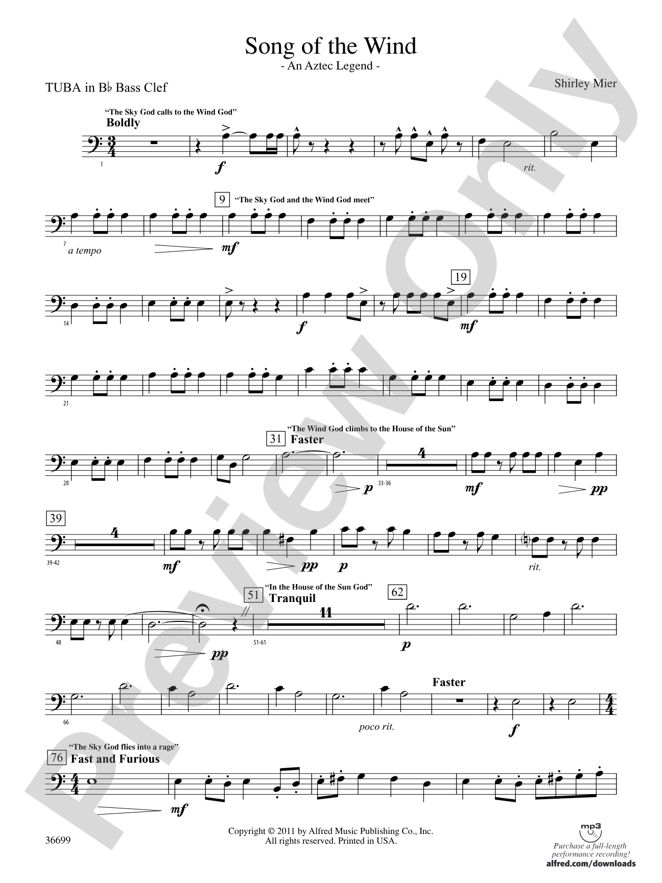 Song of the Wind: (wp) B-flat Tuba B.C.