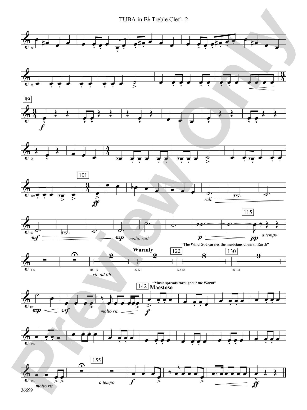 Song of the Wind: (wp) B-flat Tuba T.C.