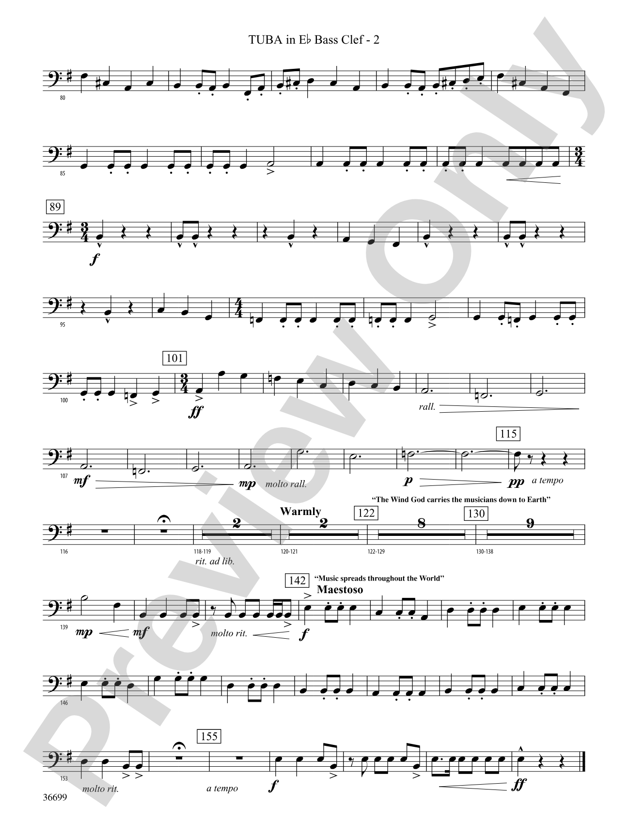 Song of the Wind: (wp) E-flat Tuba B.C.