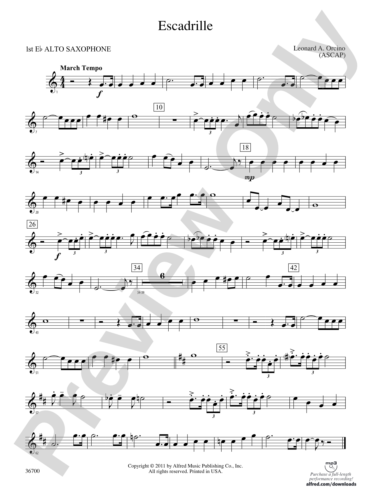 Escadrille: E-flat Alto Saxophone