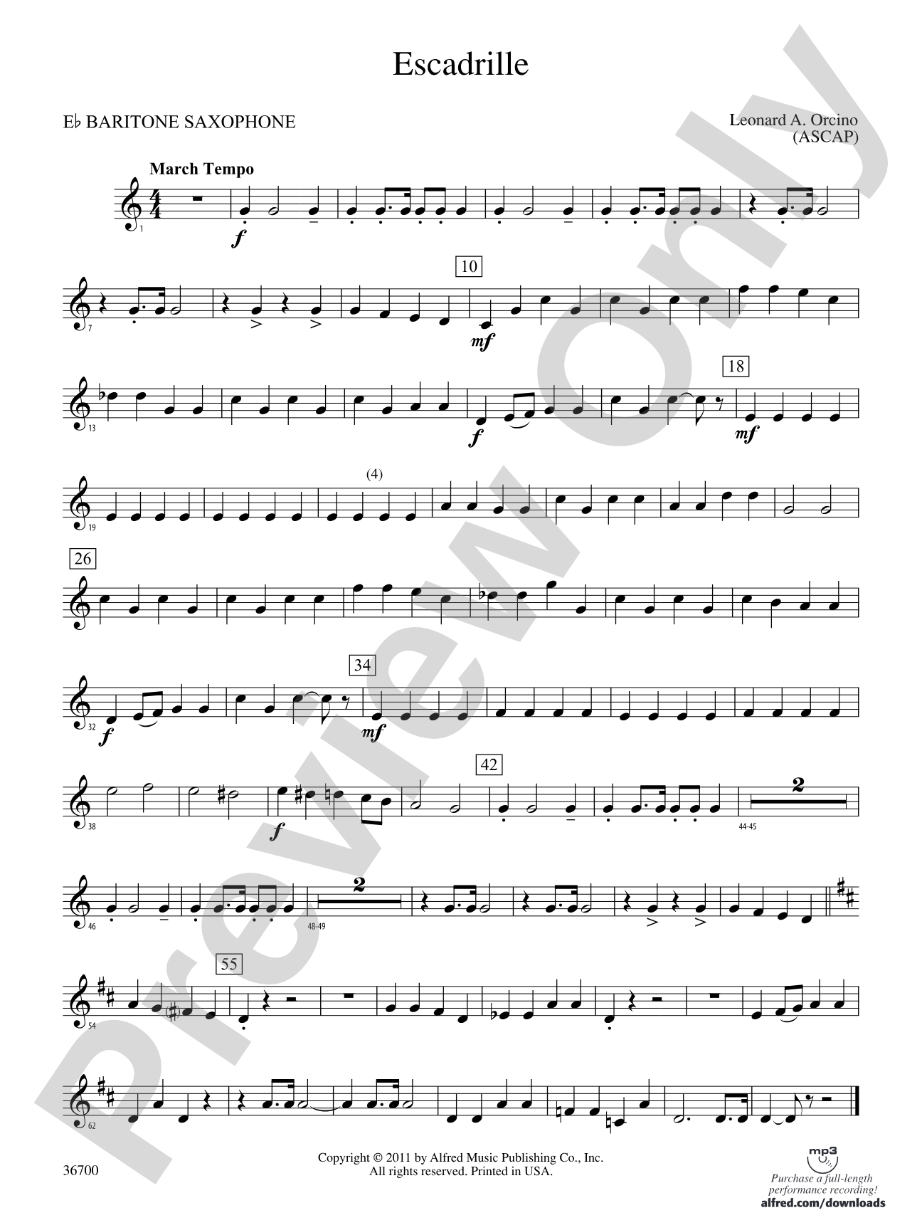 Escadrille: E-flat Baritone Saxophone