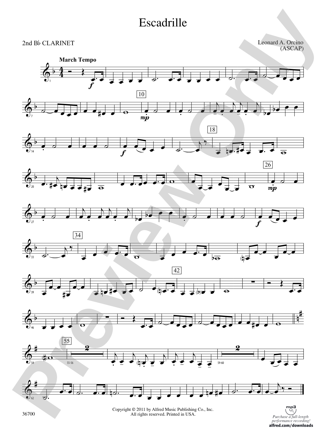 Escadrille: 2nd B-flat Clarinet