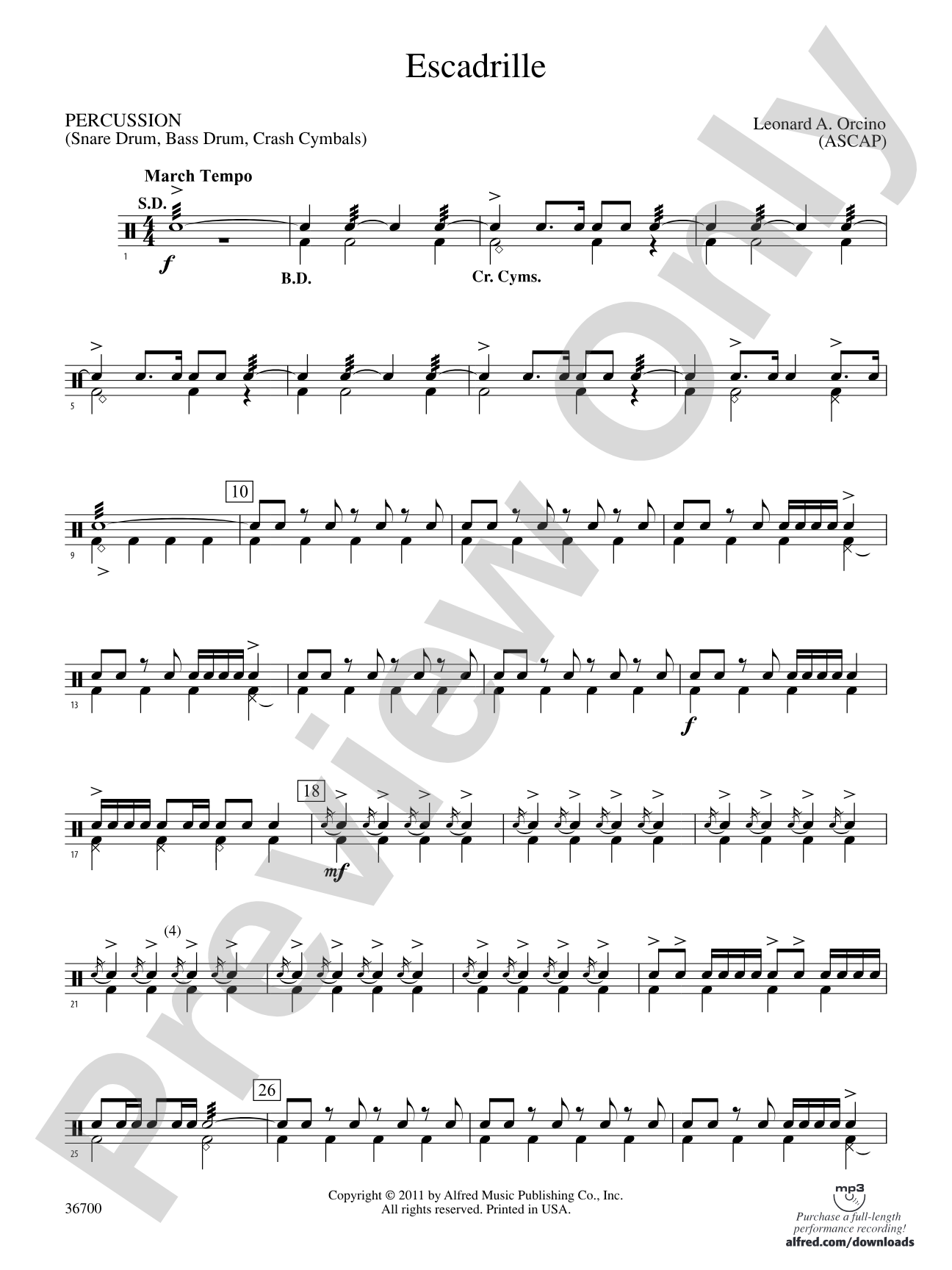 Escadrille: 1st Percussion