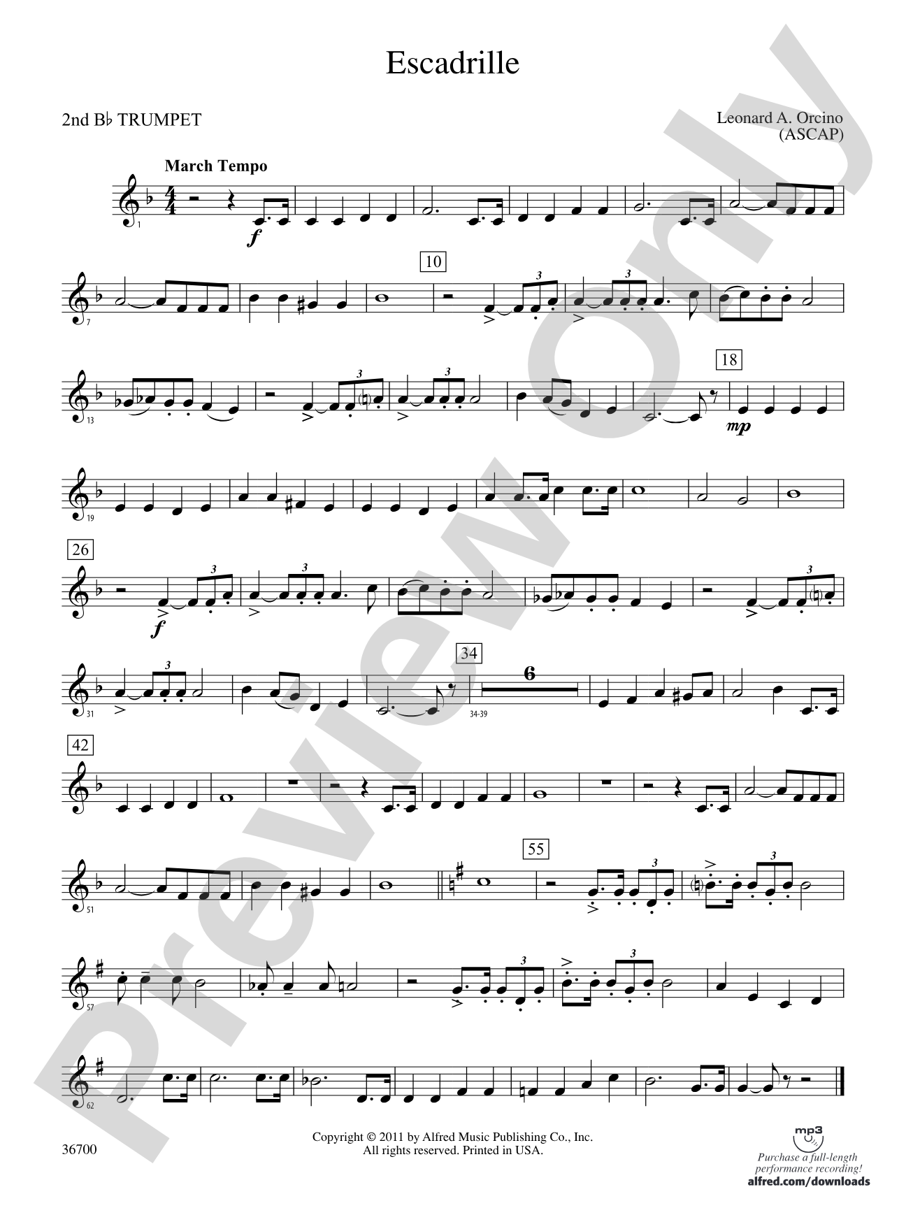 Escadrille: 2nd B-flat Trumpet