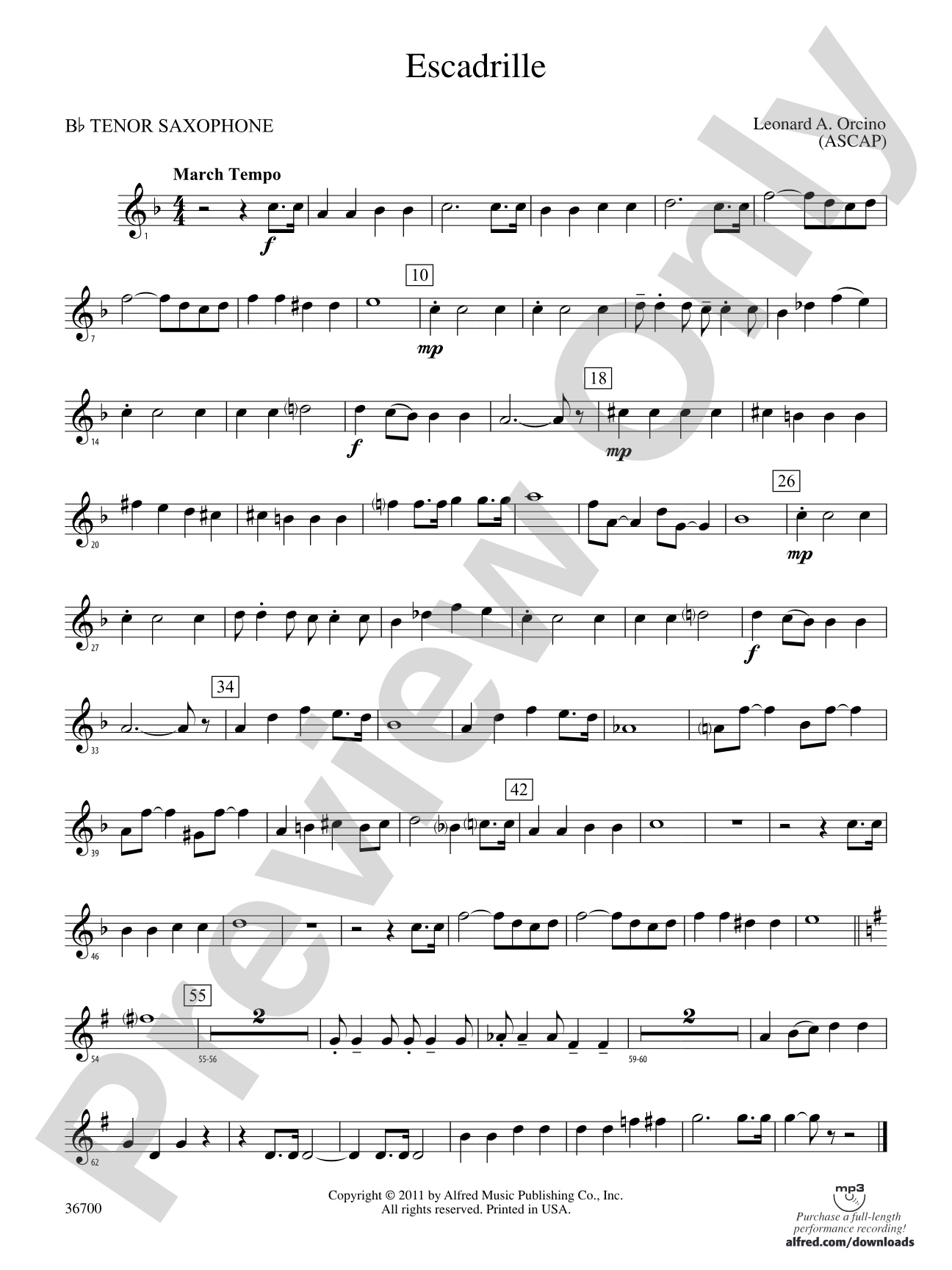 Escadrille: B-flat Tenor Saxophone