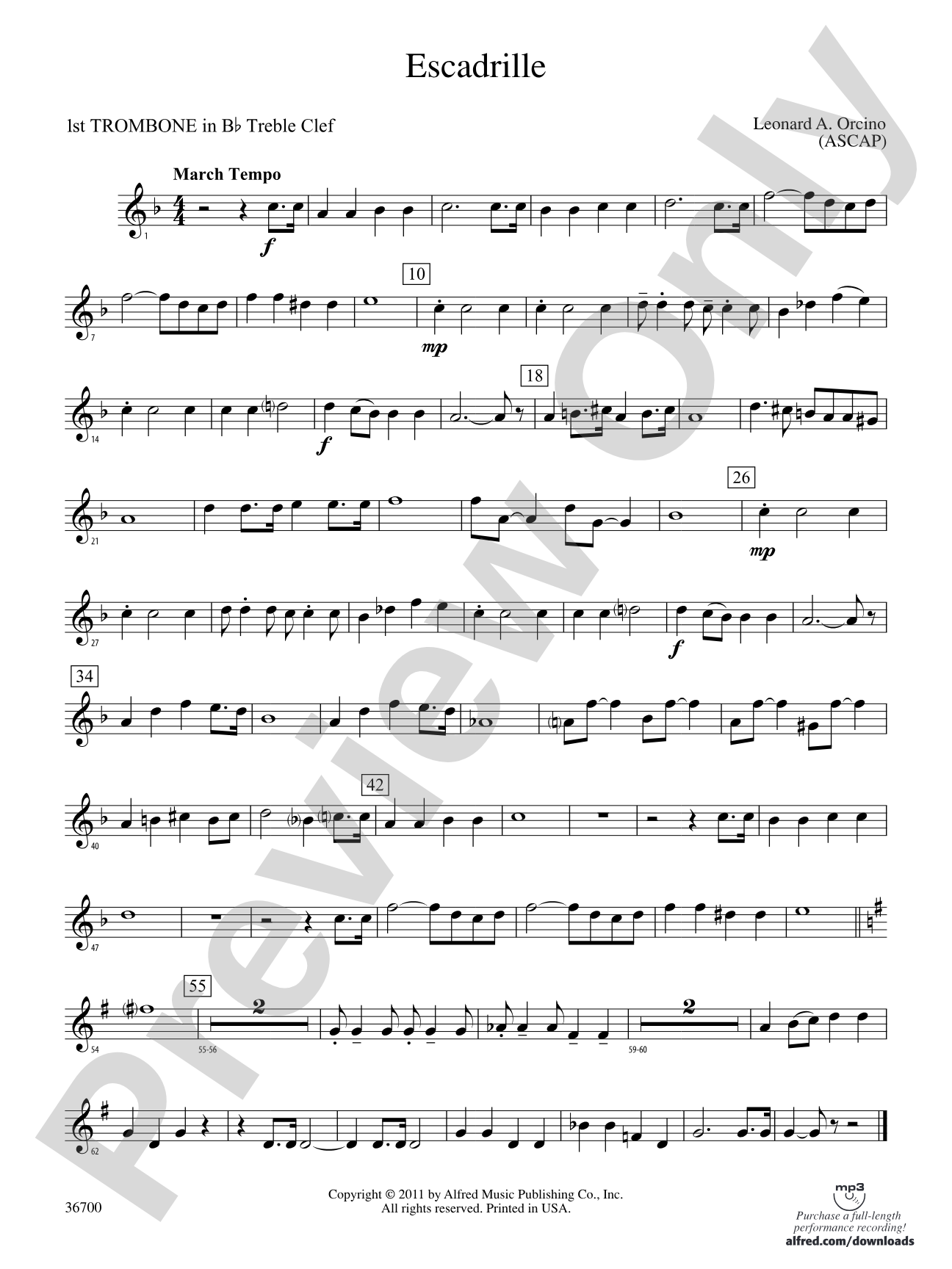 Escadrille: (wp) 1st B-flat Trombone T.C.