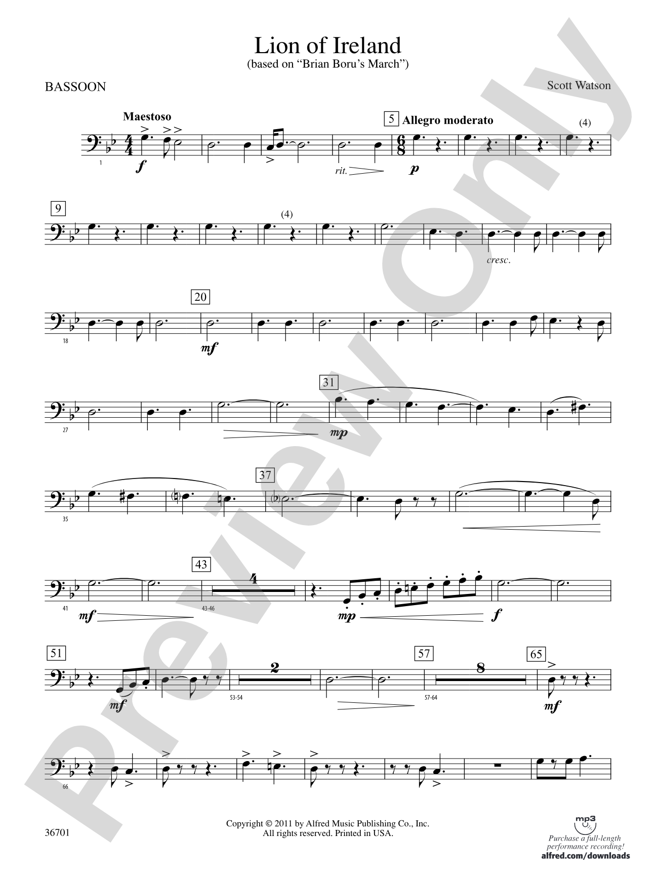 Lion of Ireland: Bassoon