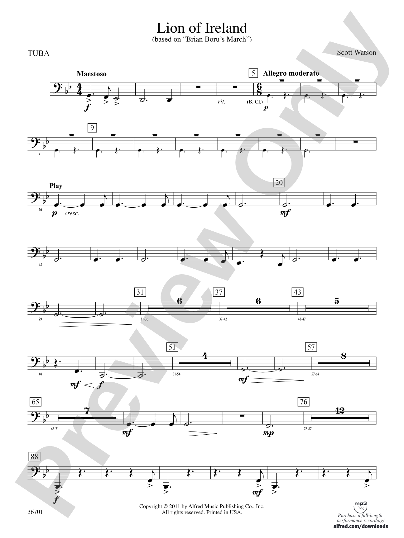 Lion of Ireland: Tuba