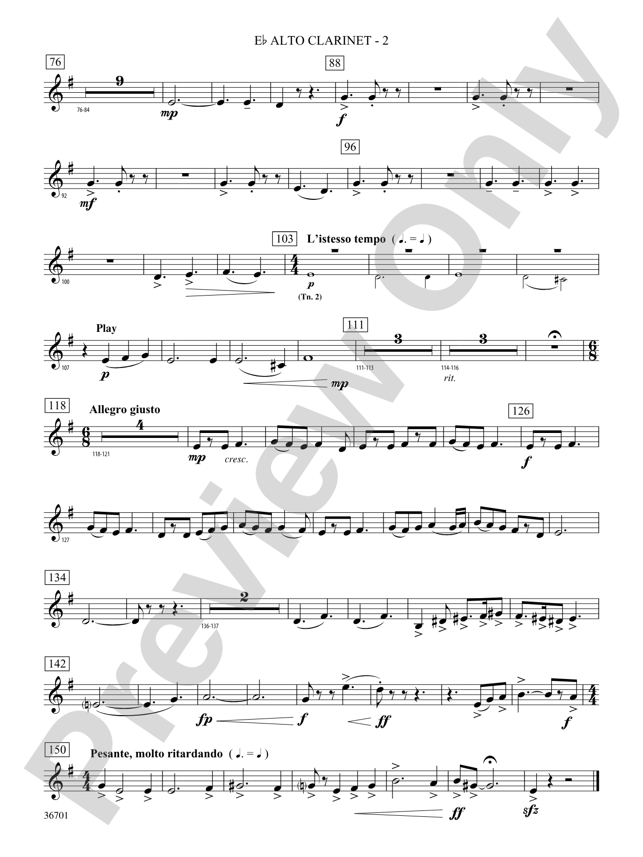 Lion of Ireland: (wp) E-flat Alto Clarinet