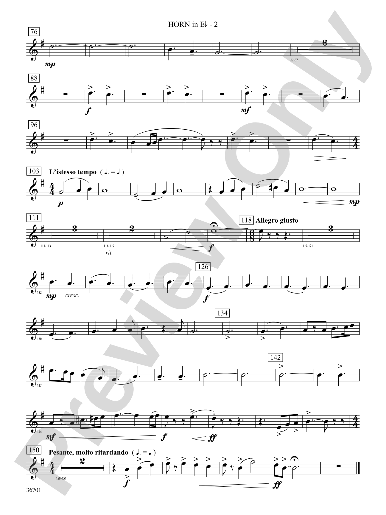 Lion of Ireland: (wp) 1st Horn in E-flat