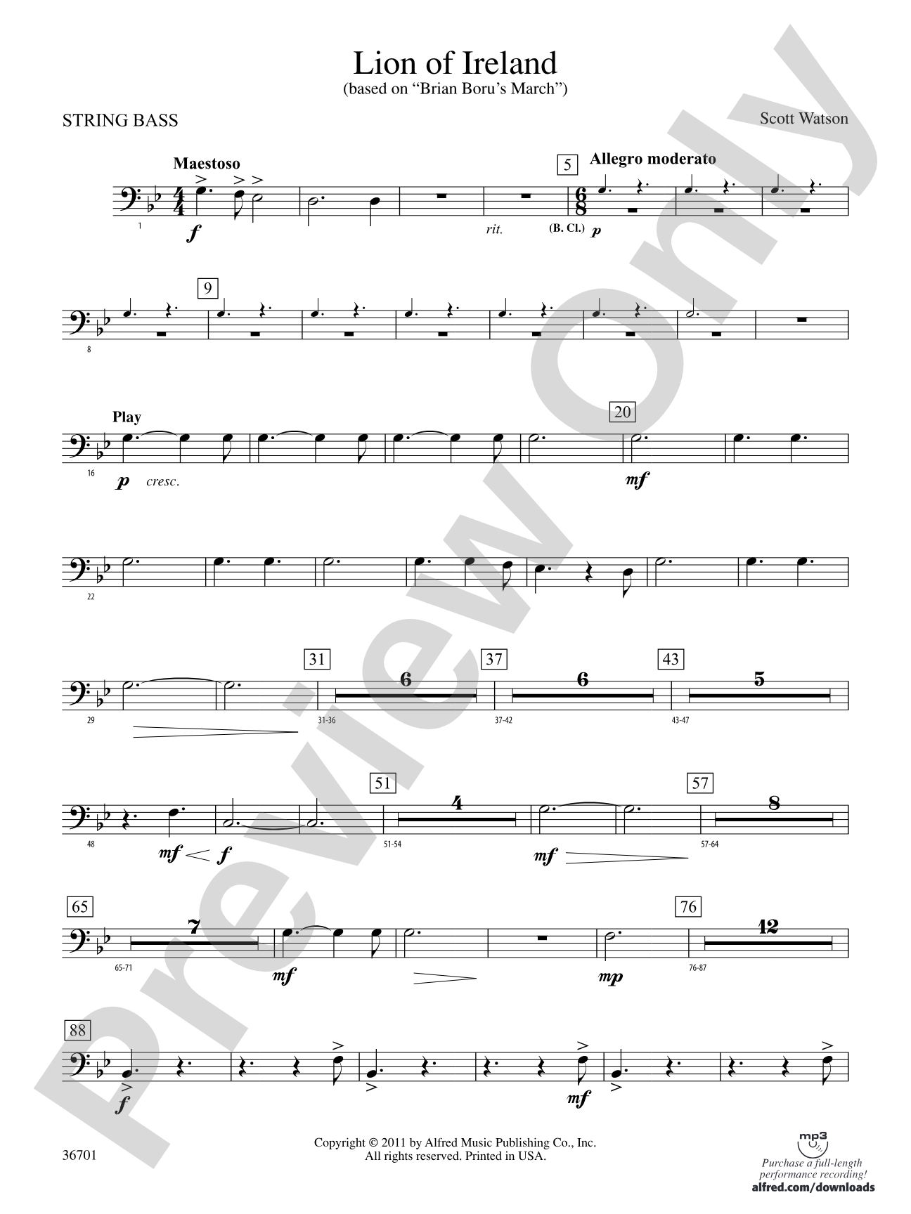 Lion of Ireland: (wp) String Bass