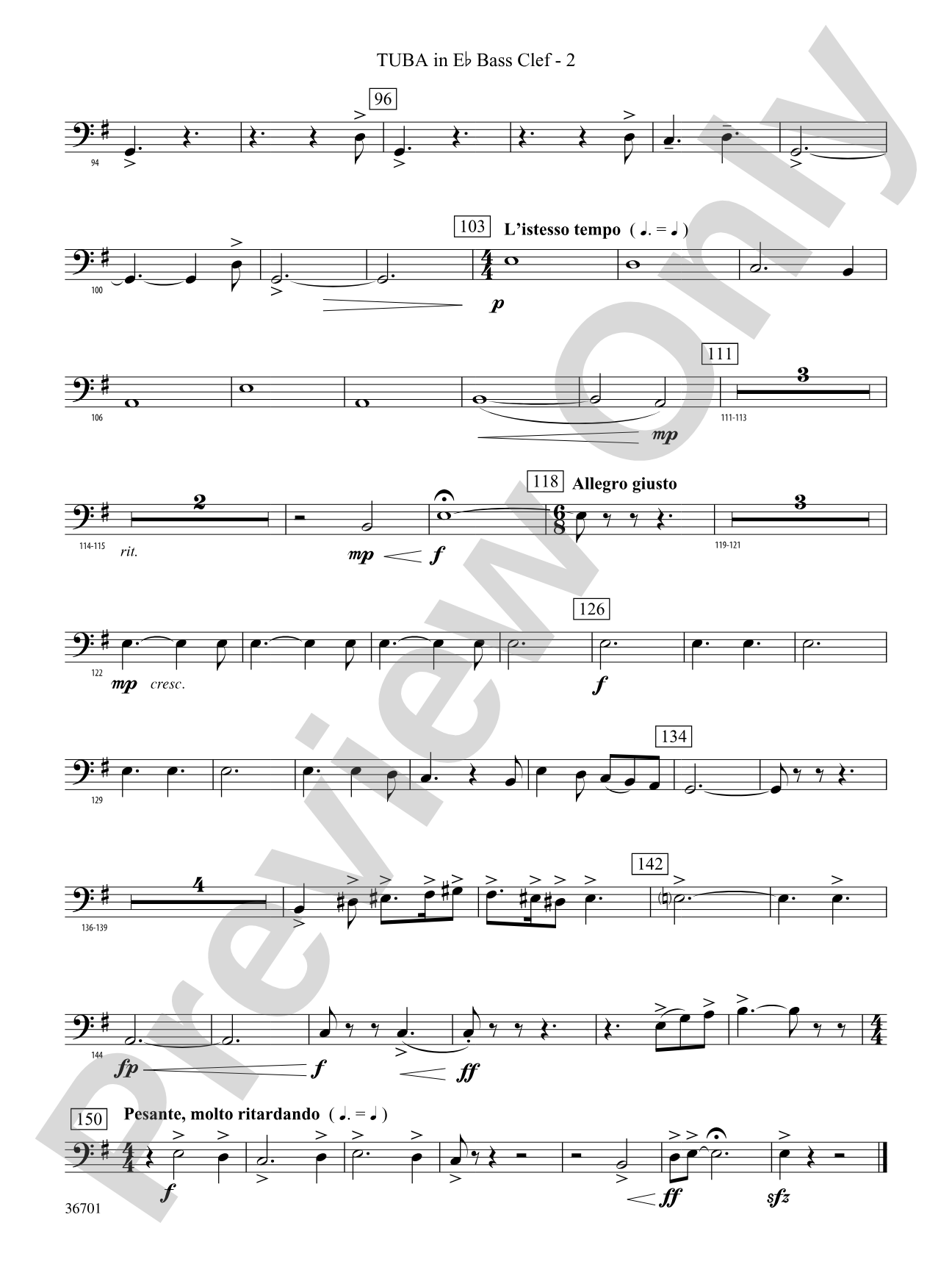 Lion of Ireland: (wp) E-flat Tuba B.C.